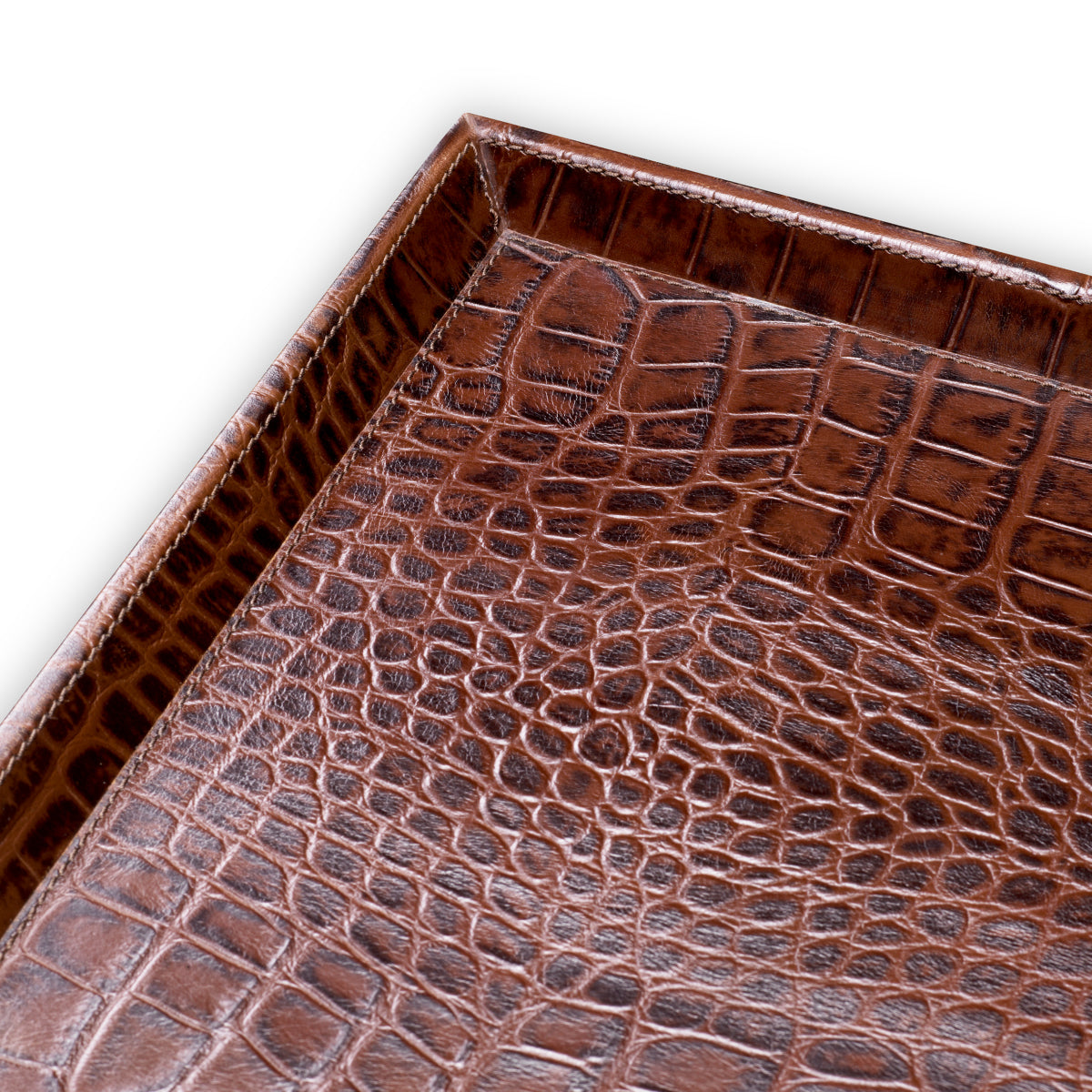 Croco Leather Trays (2) Scaleo | Eichholtz Miami