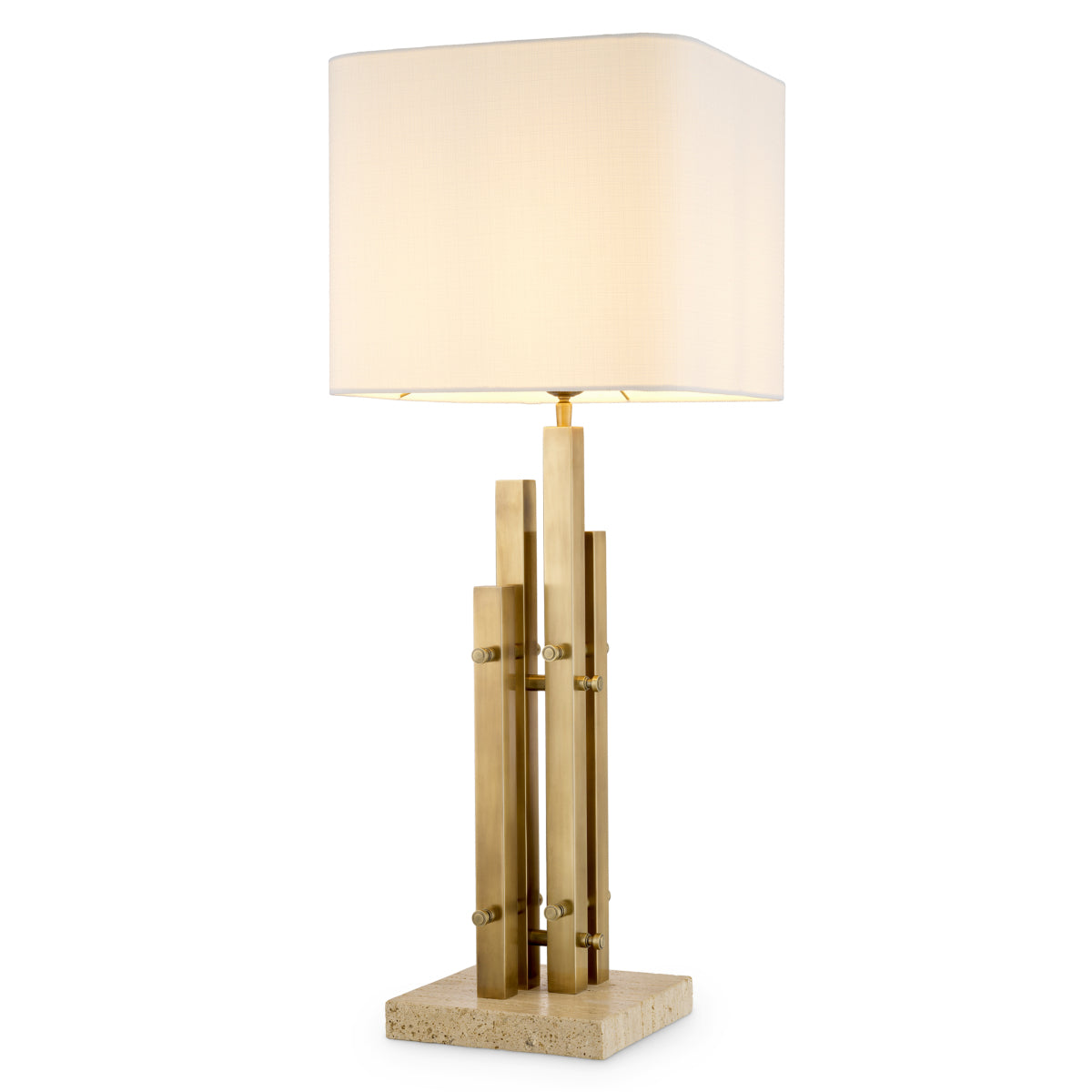 Travertine Base Table Lamp Destino | Eichholtz Miami