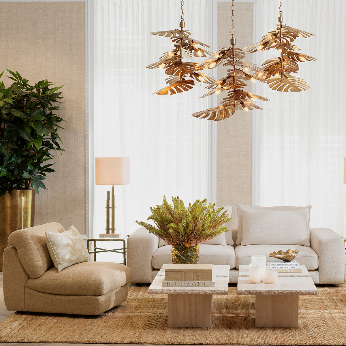 Travertine Base Table Lamp Destino | Eichholtz Miami