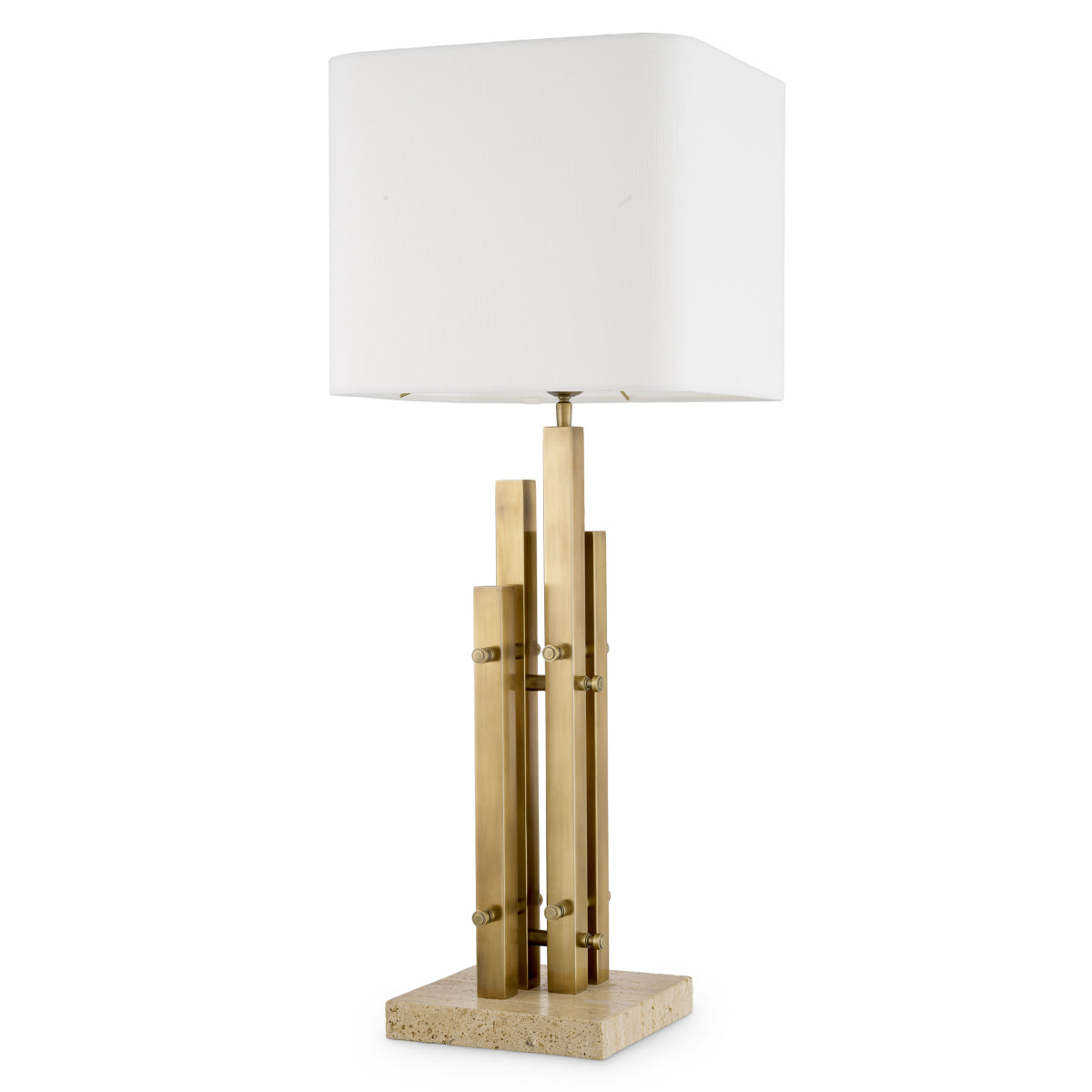 Travertine Base Table Lamp Destino | Eichholtz Miami