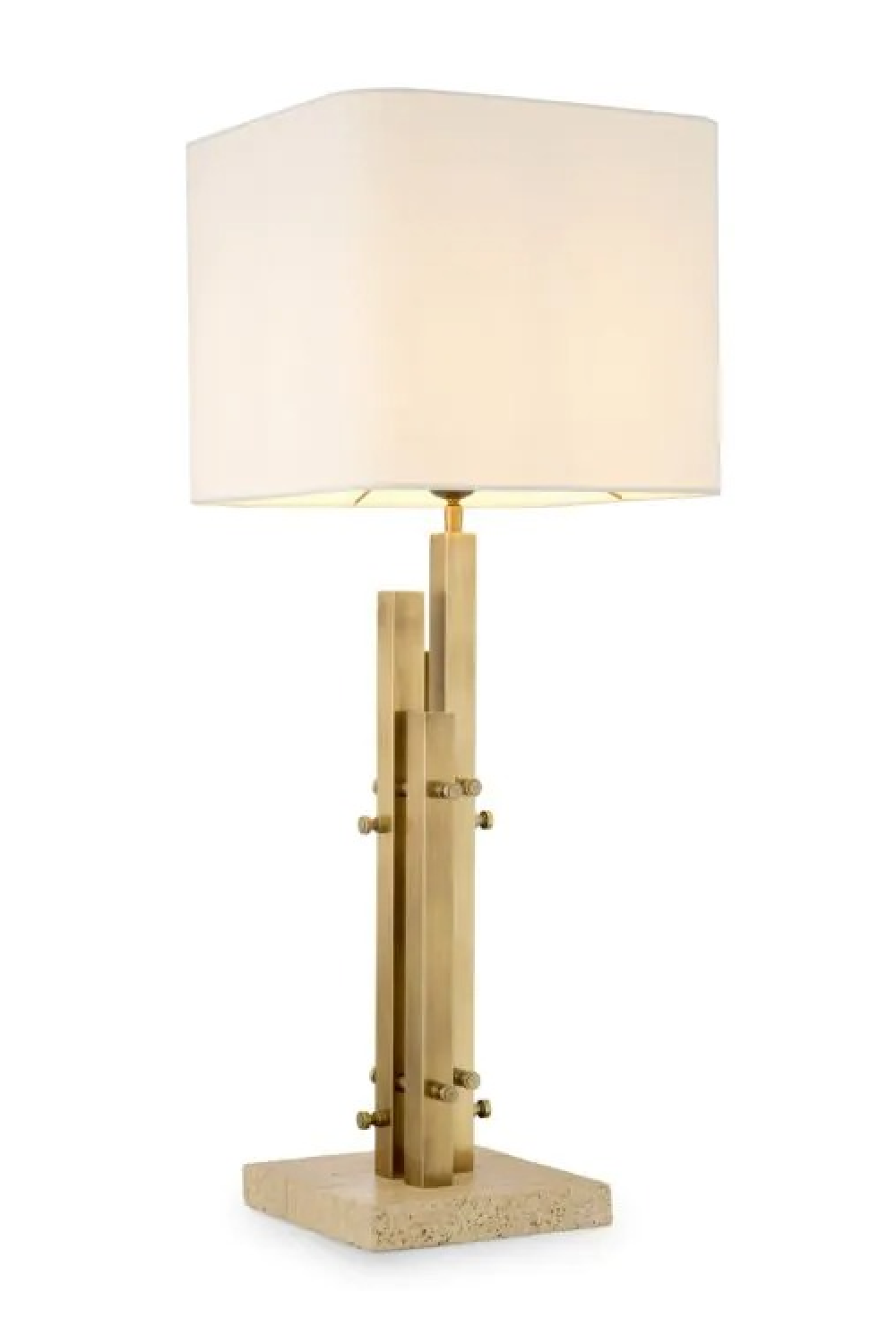 Travertine Base Table Lamp Destino | Eichholtz Miami