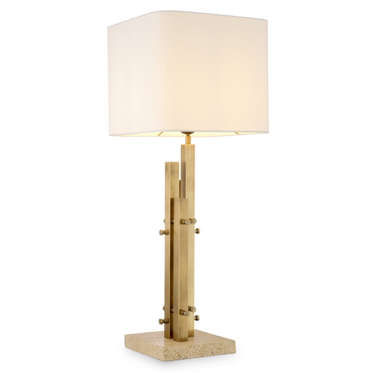 Travertine Base Table Lamp Destino | Eichholtz Miami