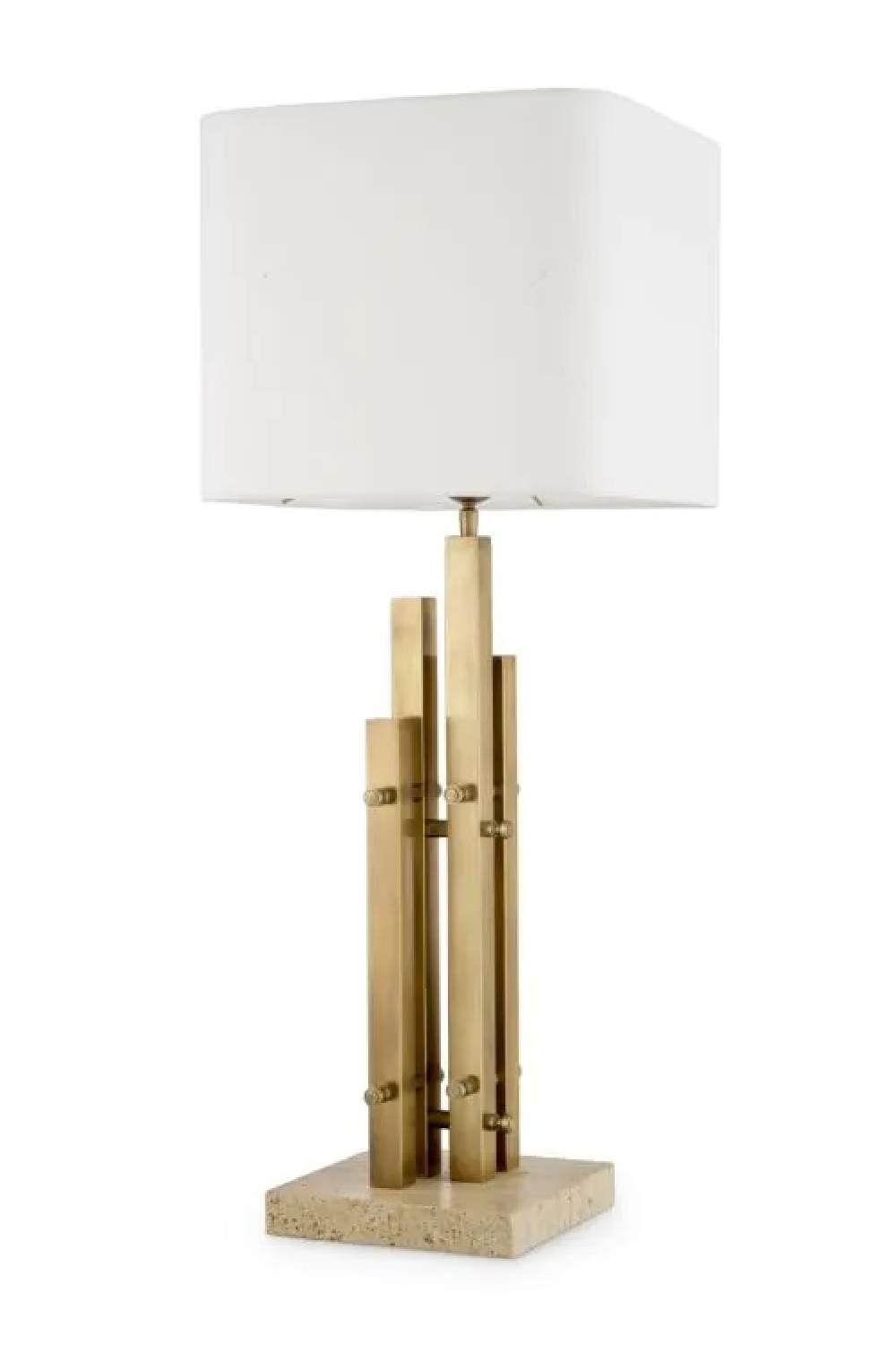 Travertine Base Table Lamp Destino | Eichholtz Miami