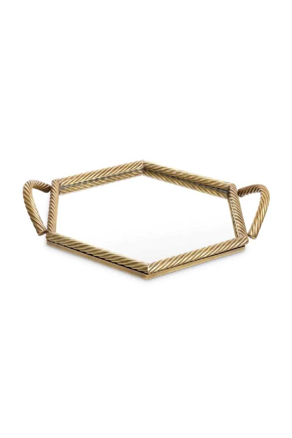 Hexagonal Mirrored Tray Salvi | Eichholtz Miami