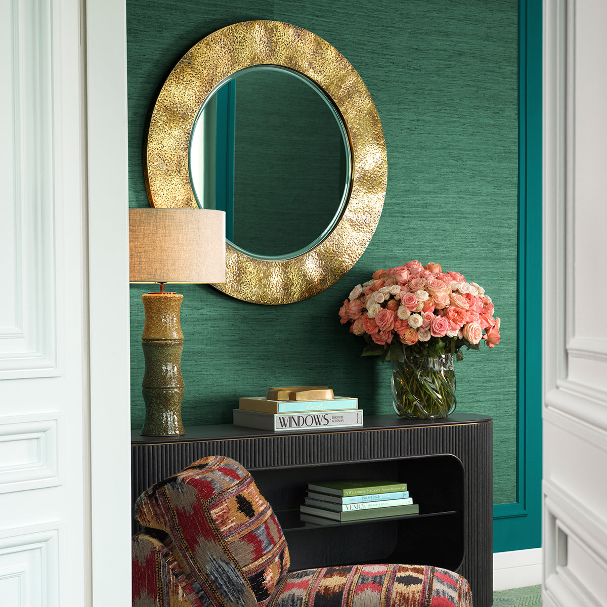 Vintage Brass Mirror Ronin | Eichholtz Miami