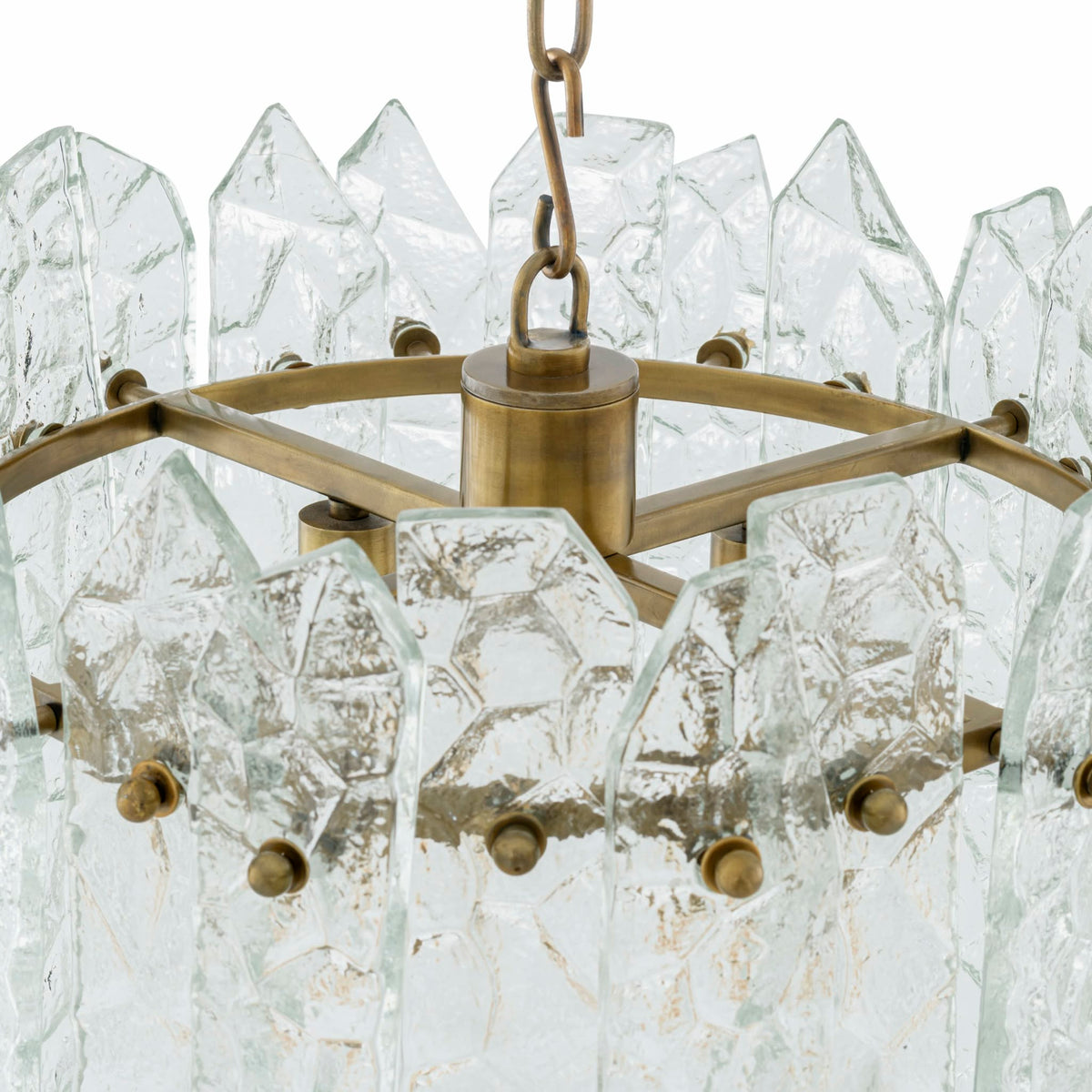 Faceted Glass Chandelier Prati | Eichholtz Miami