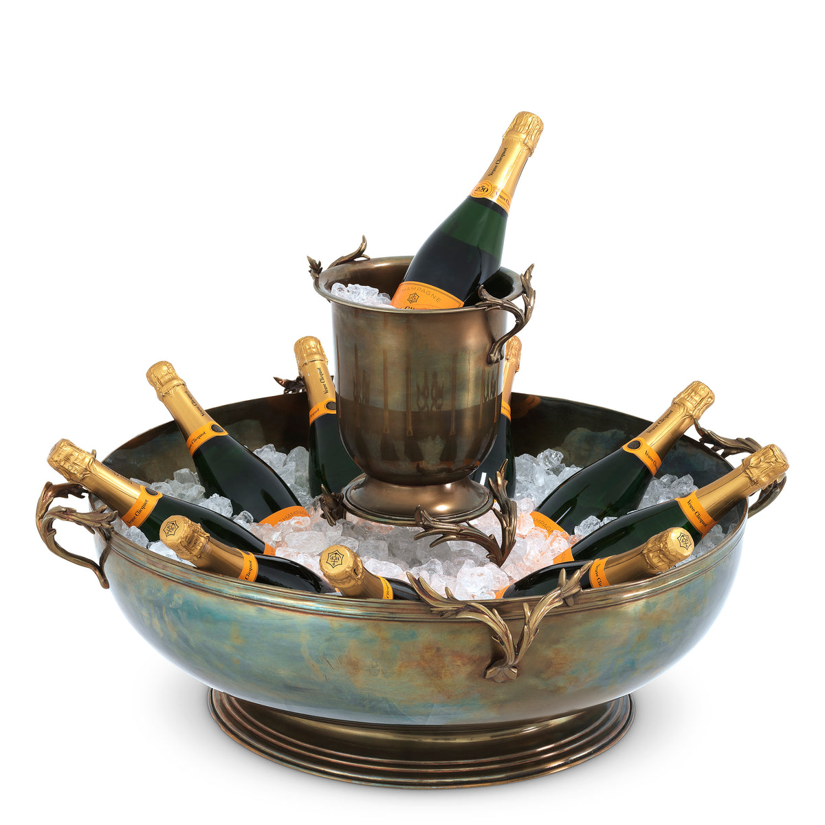 Vintage Brass Sculptural Wine Cooler XXL Prestige | Eichholtz Miami