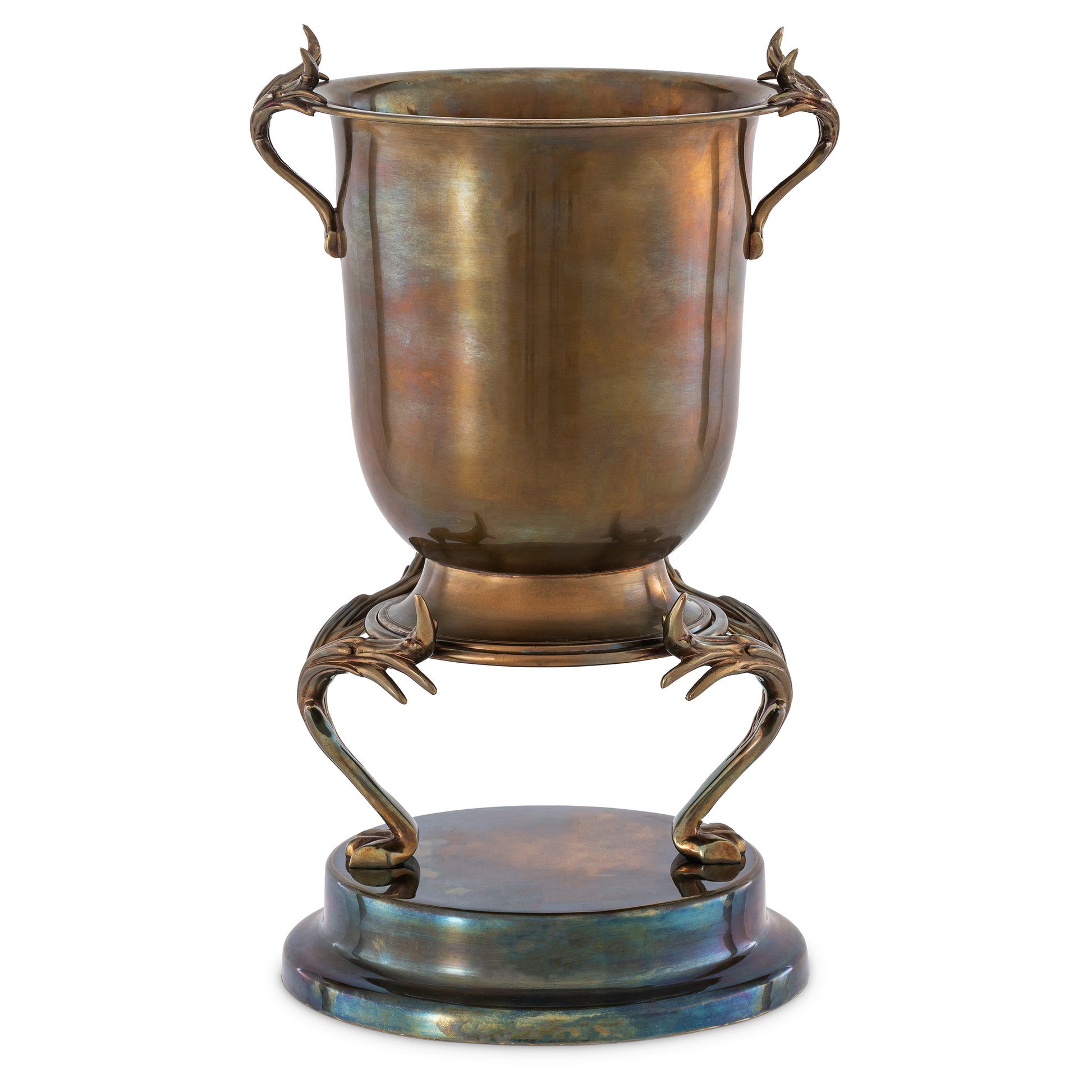 Vintage Brass Sculptural Wine Cooler XXL Prestige | Eichholtz Miami