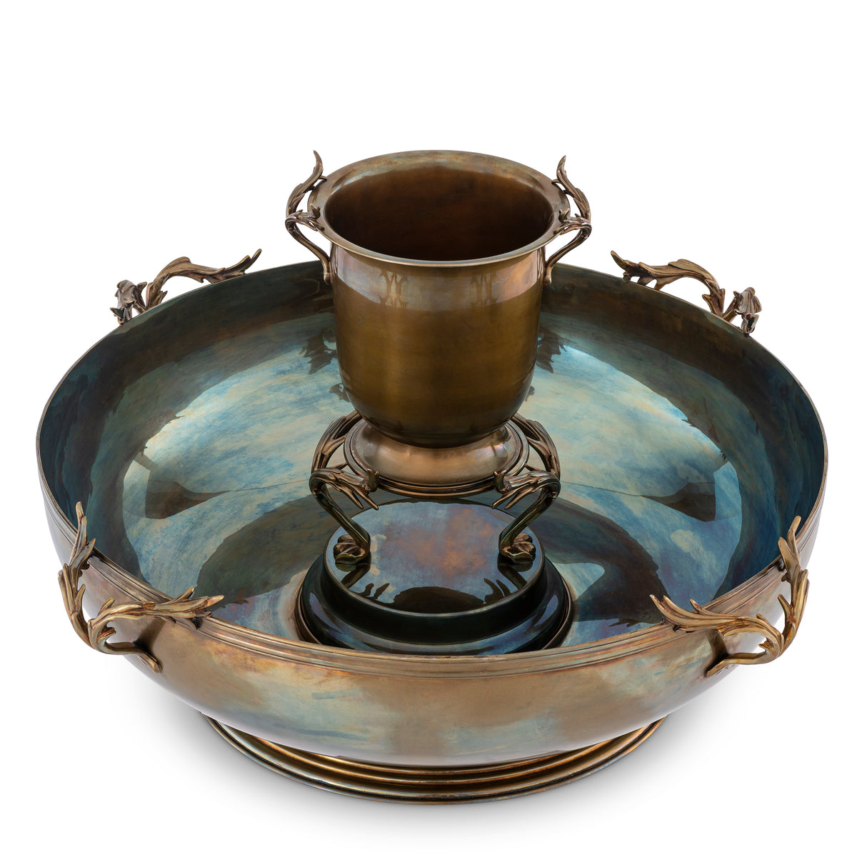 Vintage Brass Sculptural Wine Cooler XXL Prestige | Eichholtz Miami