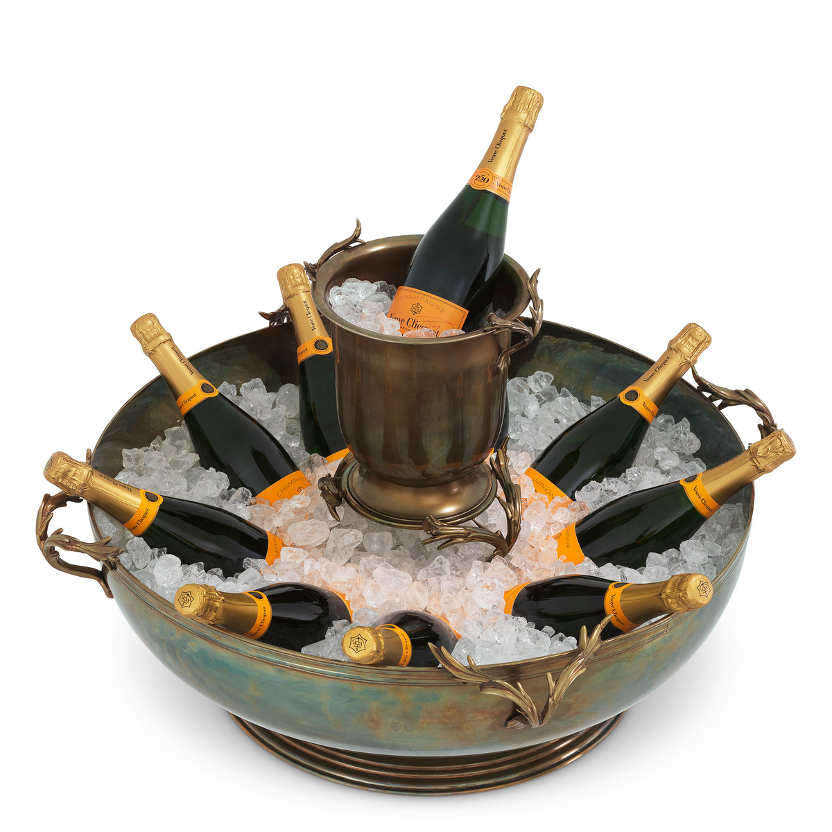 Vintage Brass Sculptural Wine Cooler XXL Prestige | Eichholtz Miami