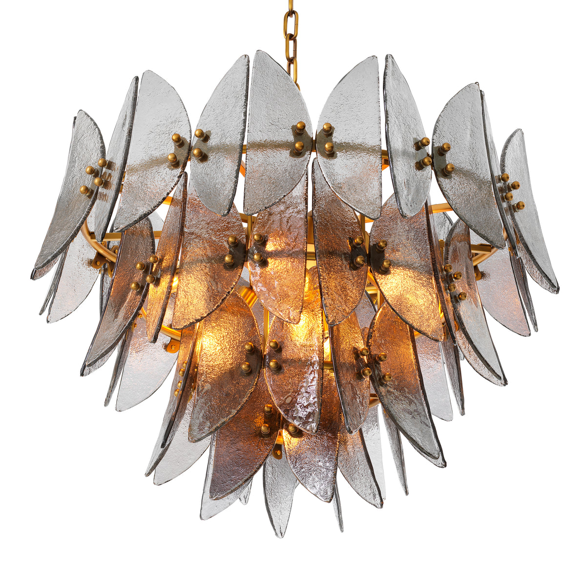 Tiered Smoke Glass Chandelier Brooks | Eichholtz Miami