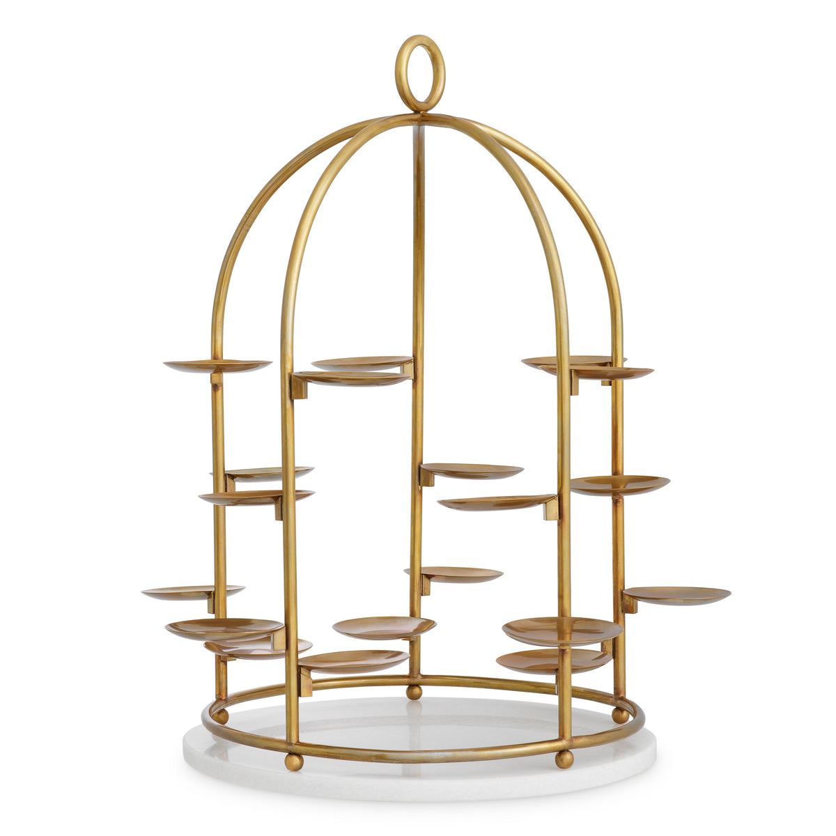 Birdcage-Inspired Brass Cake Stand Alturo | Eichholtz Miami