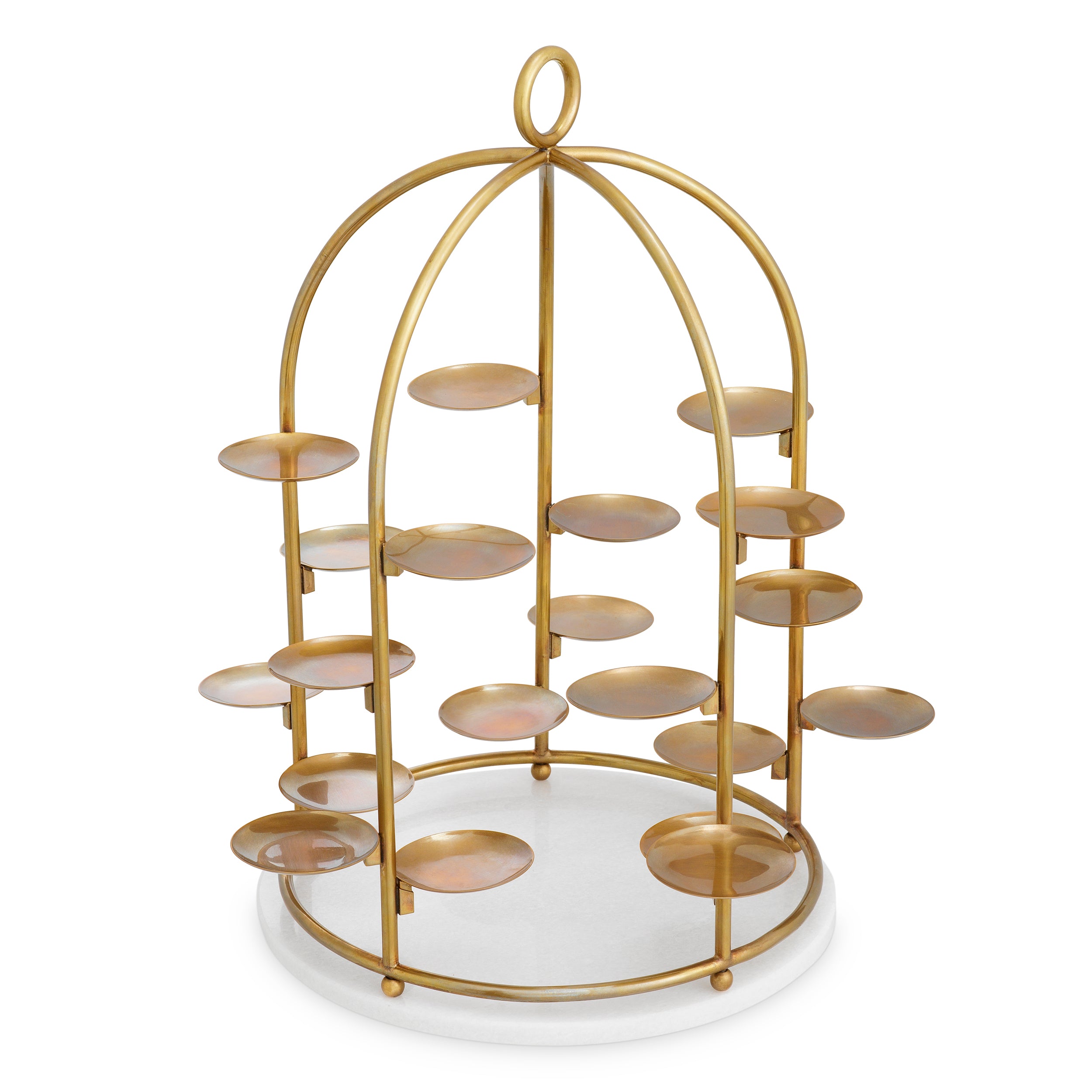 Birdcage-Inspired Brass Cake Stand Alturo | Eichholtz Miami