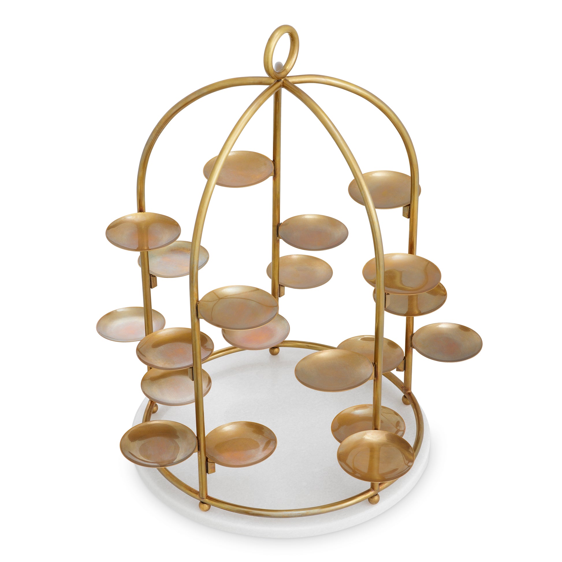 Birdcage-Inspired Brass Cake Stand Alturo | Eichholtz Miami