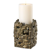 Sculptural Vintage Brass Candle Holder Siracusa | Eichholtz Miami