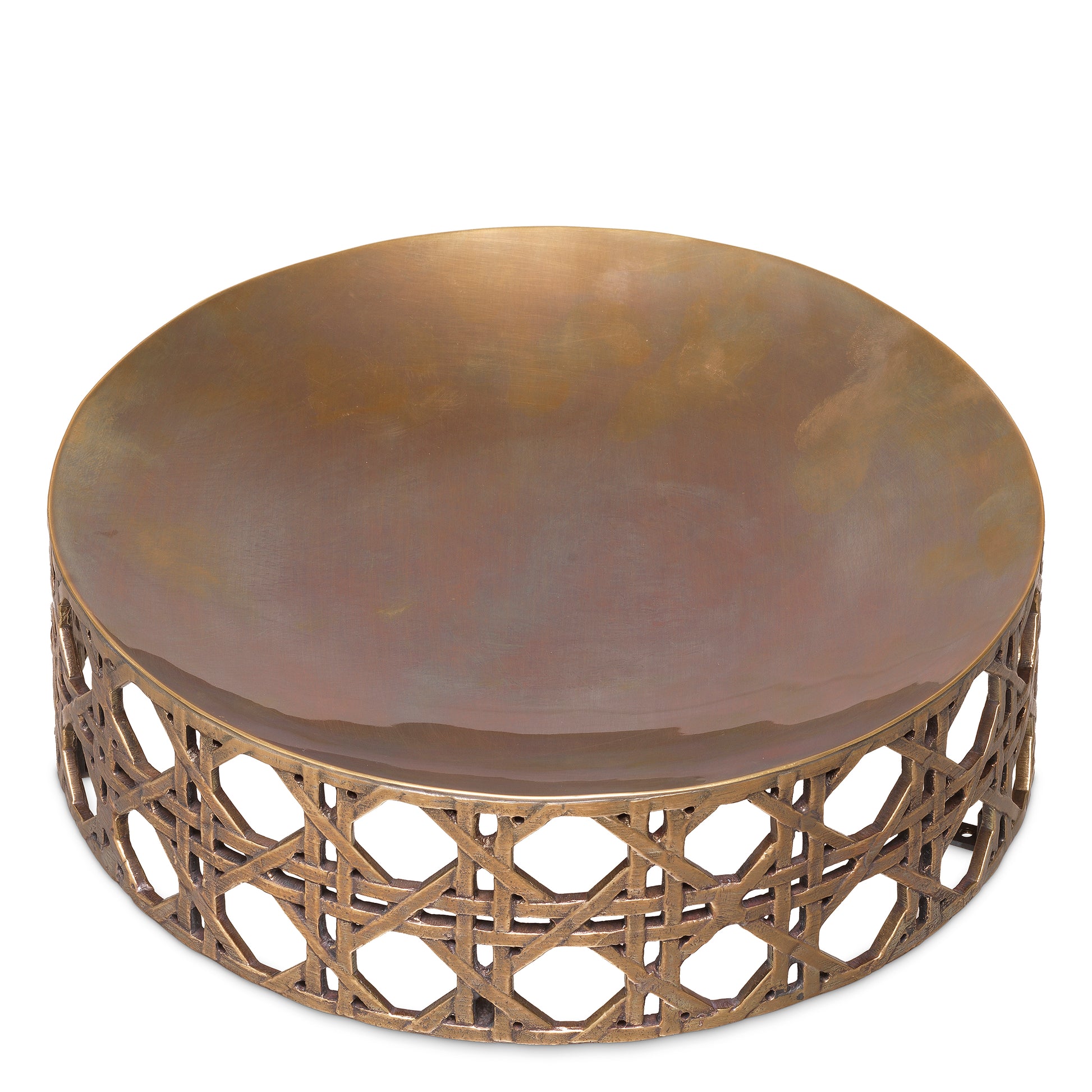 Webbed Vintage Brass Bowl Dameron | Eichholtz Miami