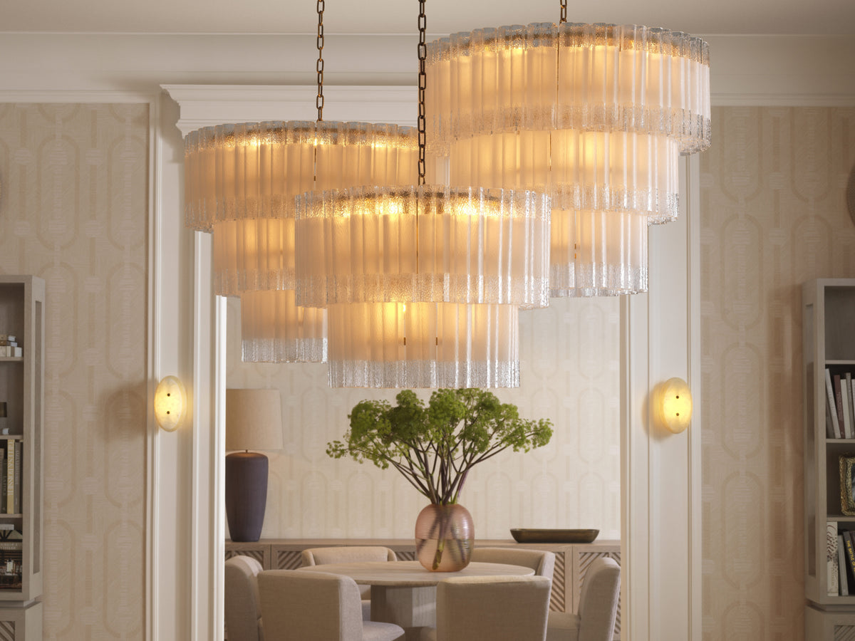Tiered Glass Tubes Chandelier Denton | Eichholtz Miami
