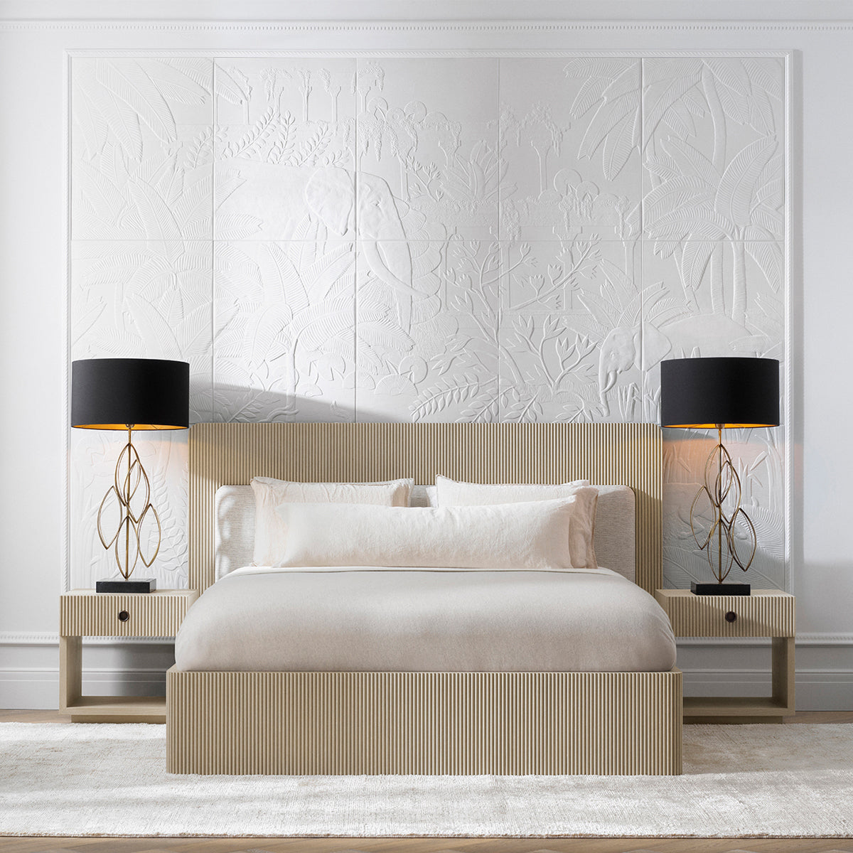 Washed Oak Bed Frame Dimitrios | Eichholtz Miami