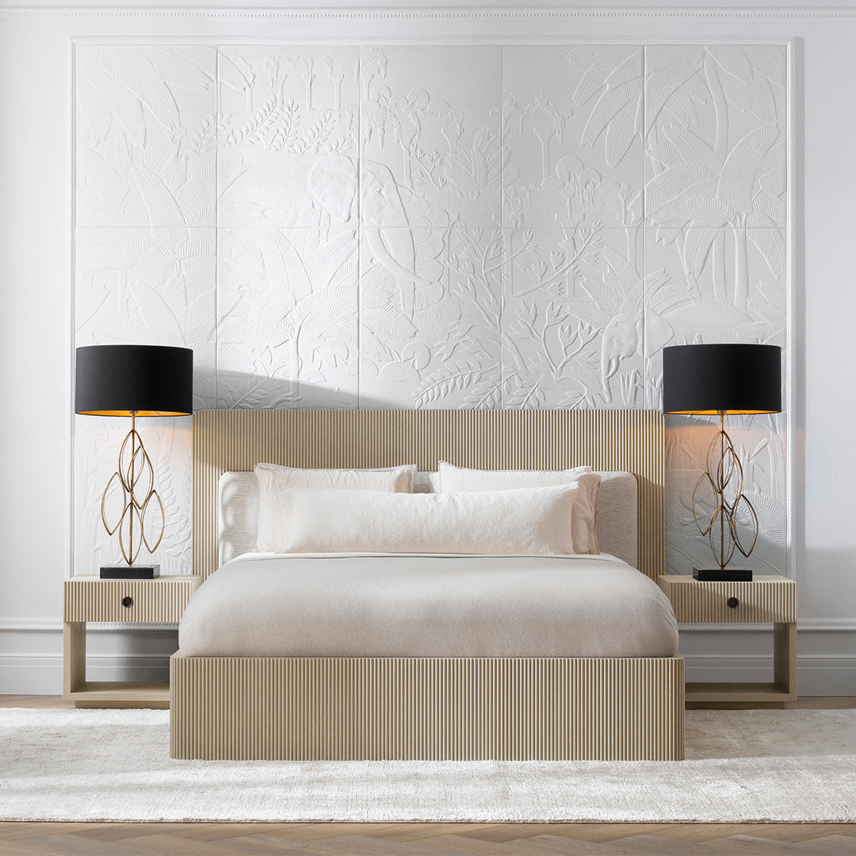 Washed Oak Bed Frame Dimitrios | Eichholtz Miami