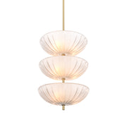Scalloped Frosted Glass Chandelier Maranello | Eichholtz Miami