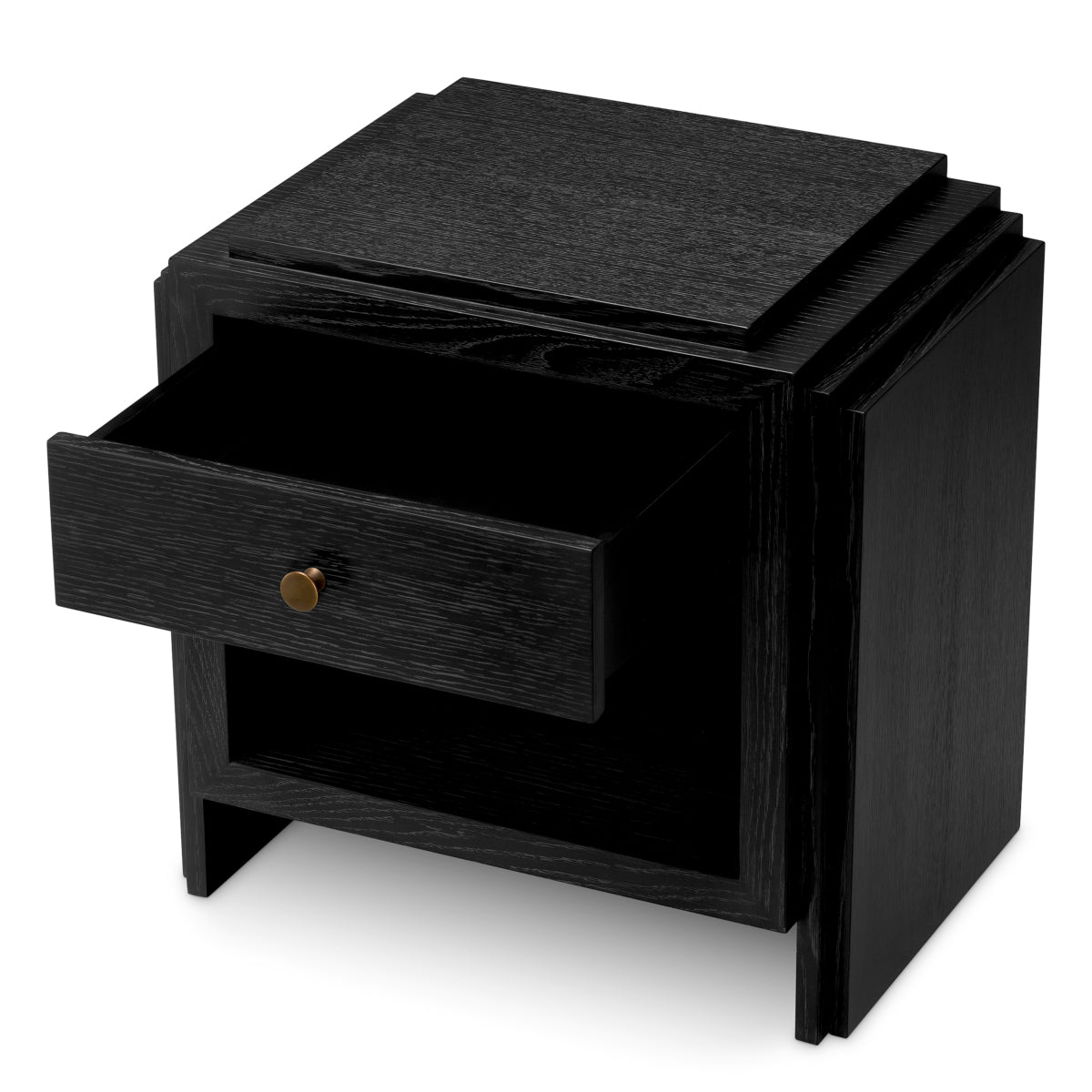 Oak Wooden Nightstand ArtDeco | Eichholtz Miami