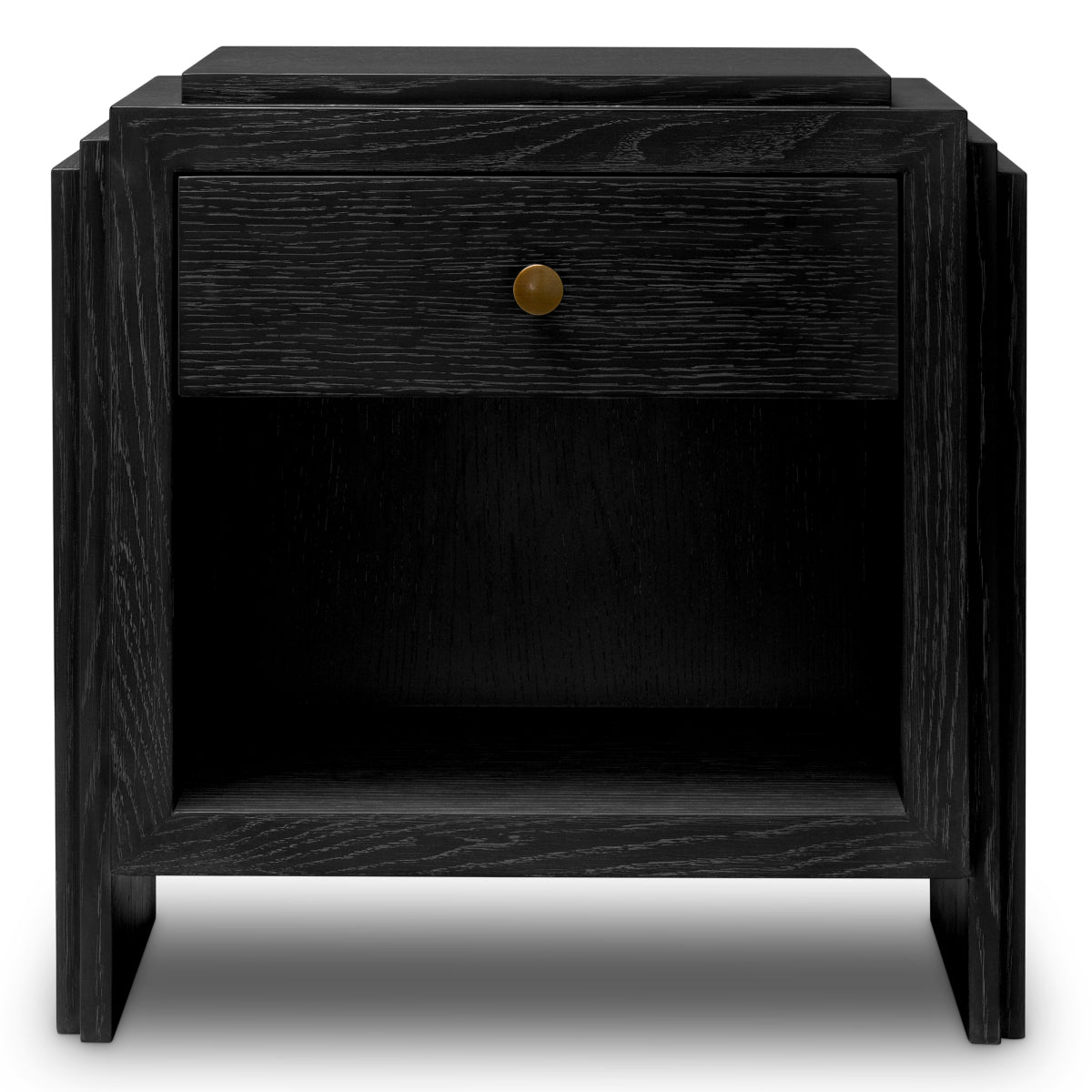 Oak Wooden Nightstand ArtDeco | Eichholtz Miami