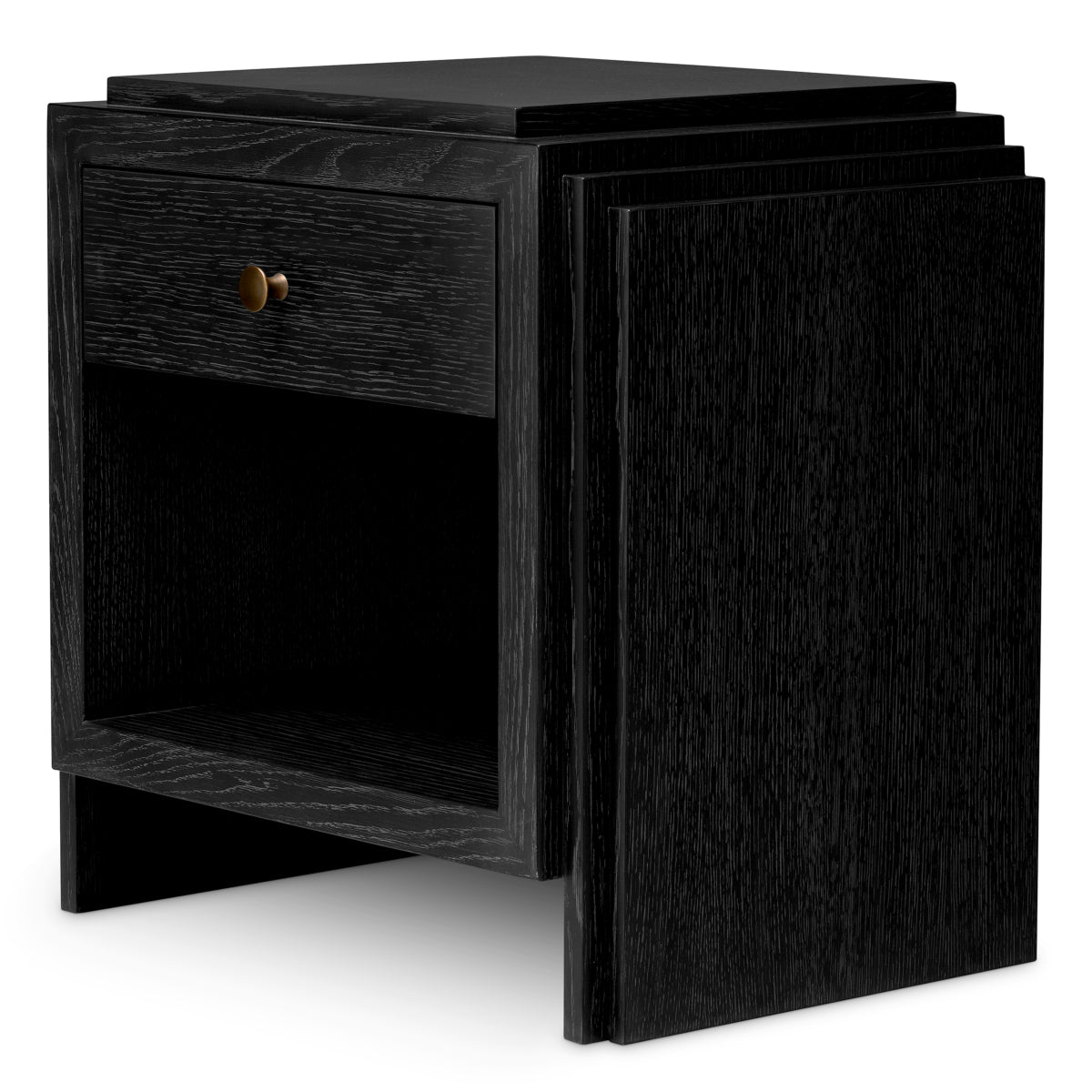 Oak Wooden Nightstand ArtDeco | Eichholtz Miami