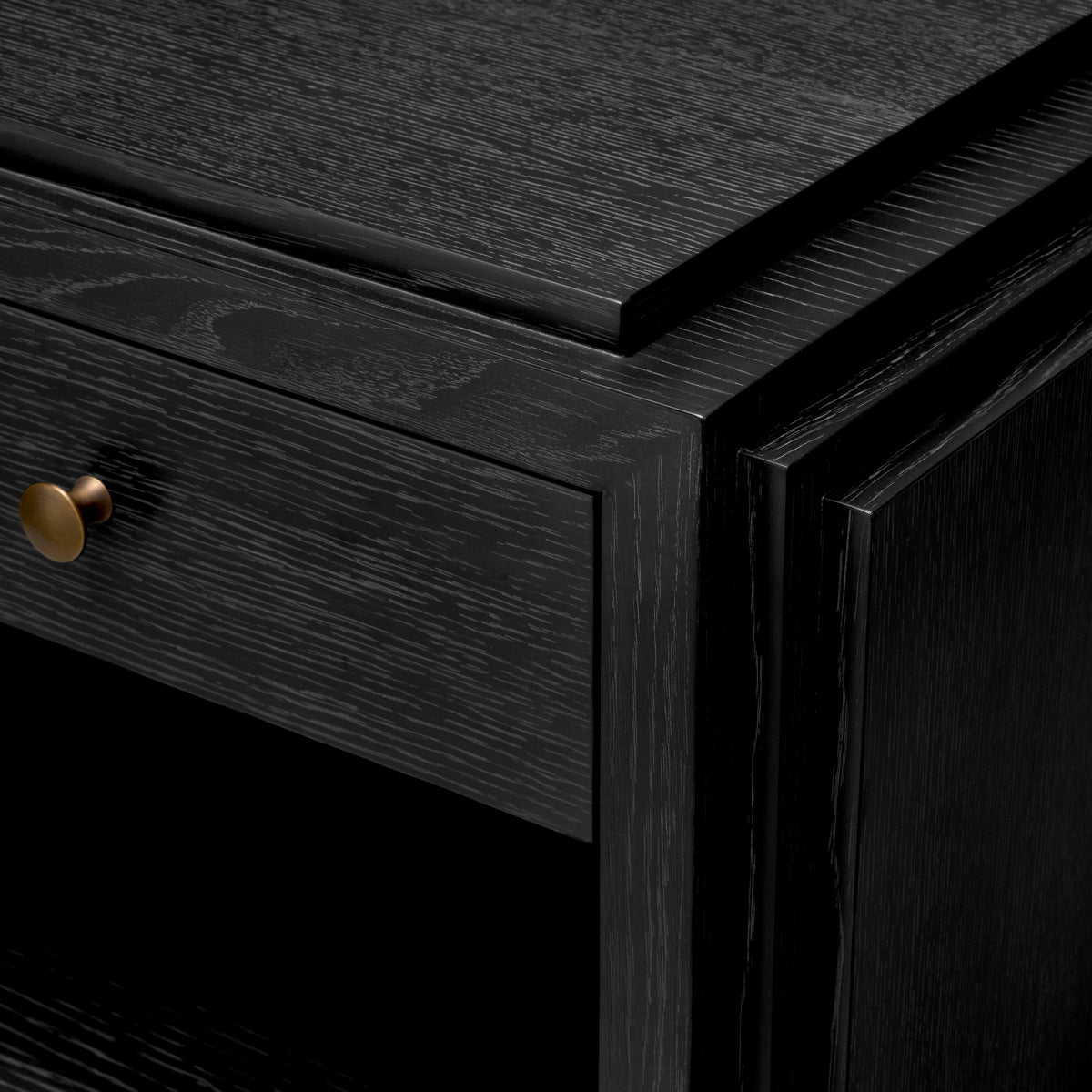 Oak Wooden Nightstand ArtDeco | Eichholtz Miami