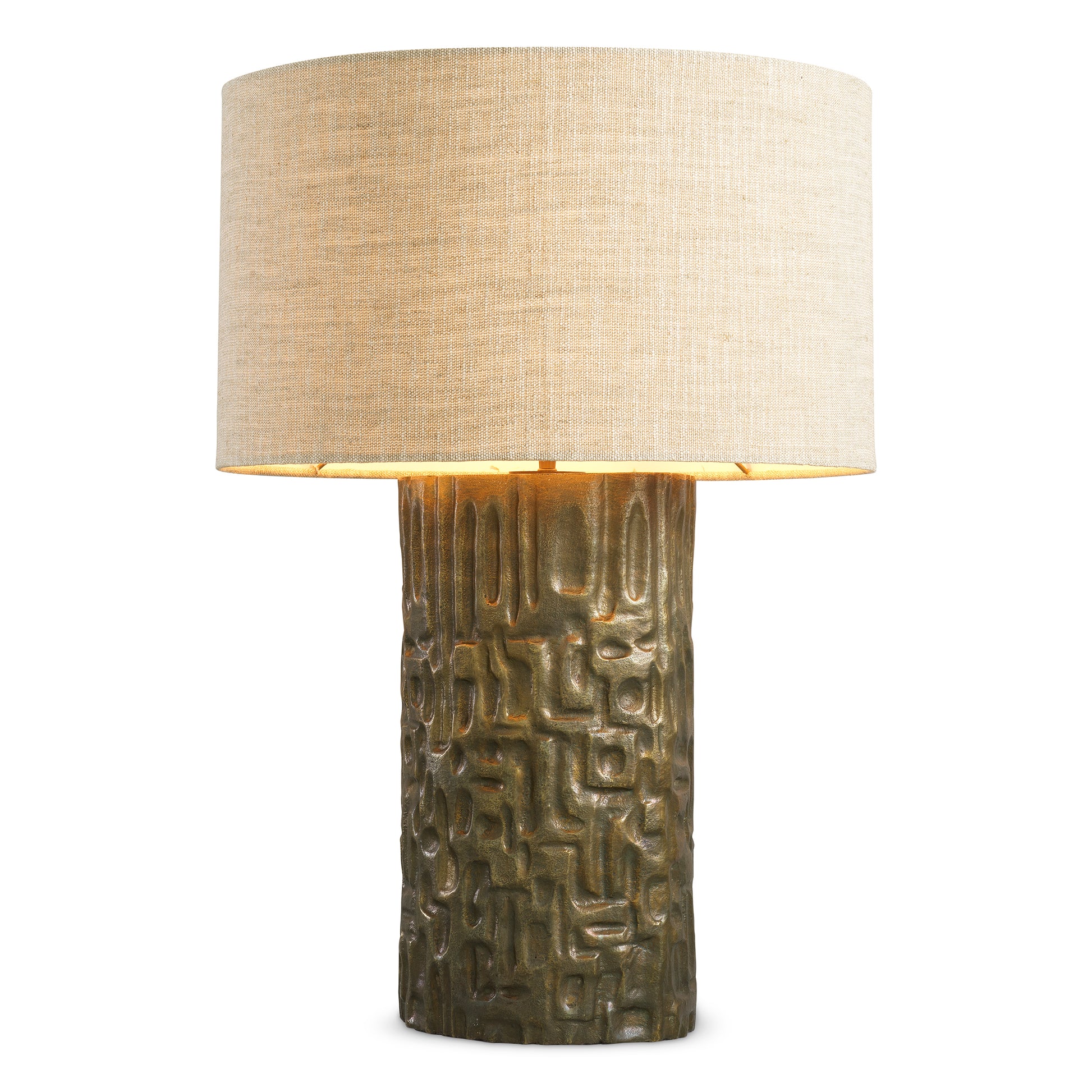 Textured Vintage Brass Table Lamp Sedona | Eichholtz Miami
