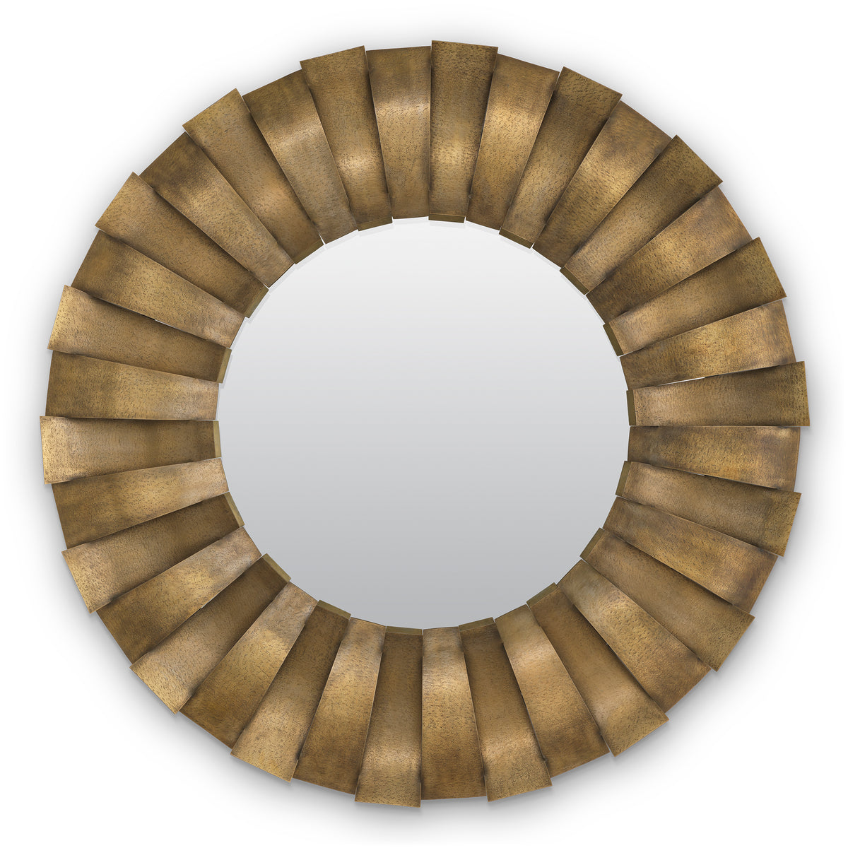 Vintage Brass Round Mirror Thatcher | Eichholtz Miami