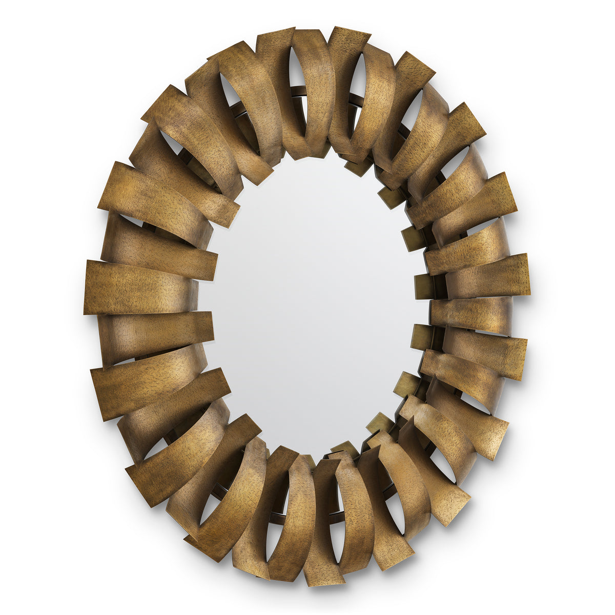 Vintage Brass Round Mirror Thatcher | Eichholtz Miami