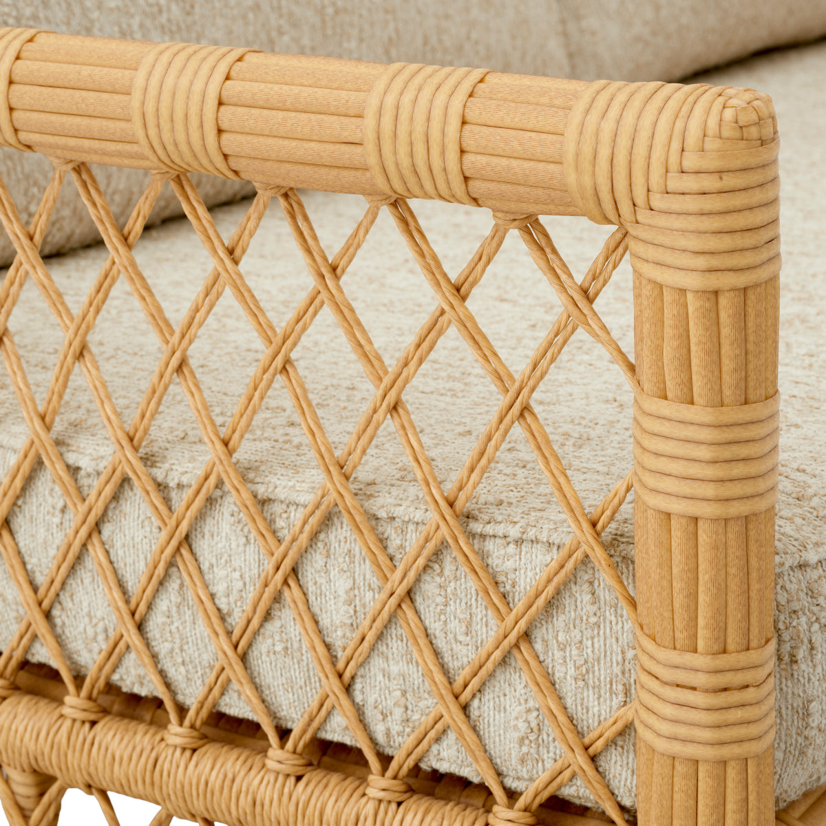 Faux Rattan Outdoor Sofa Riverton | Eichholtz Miami
