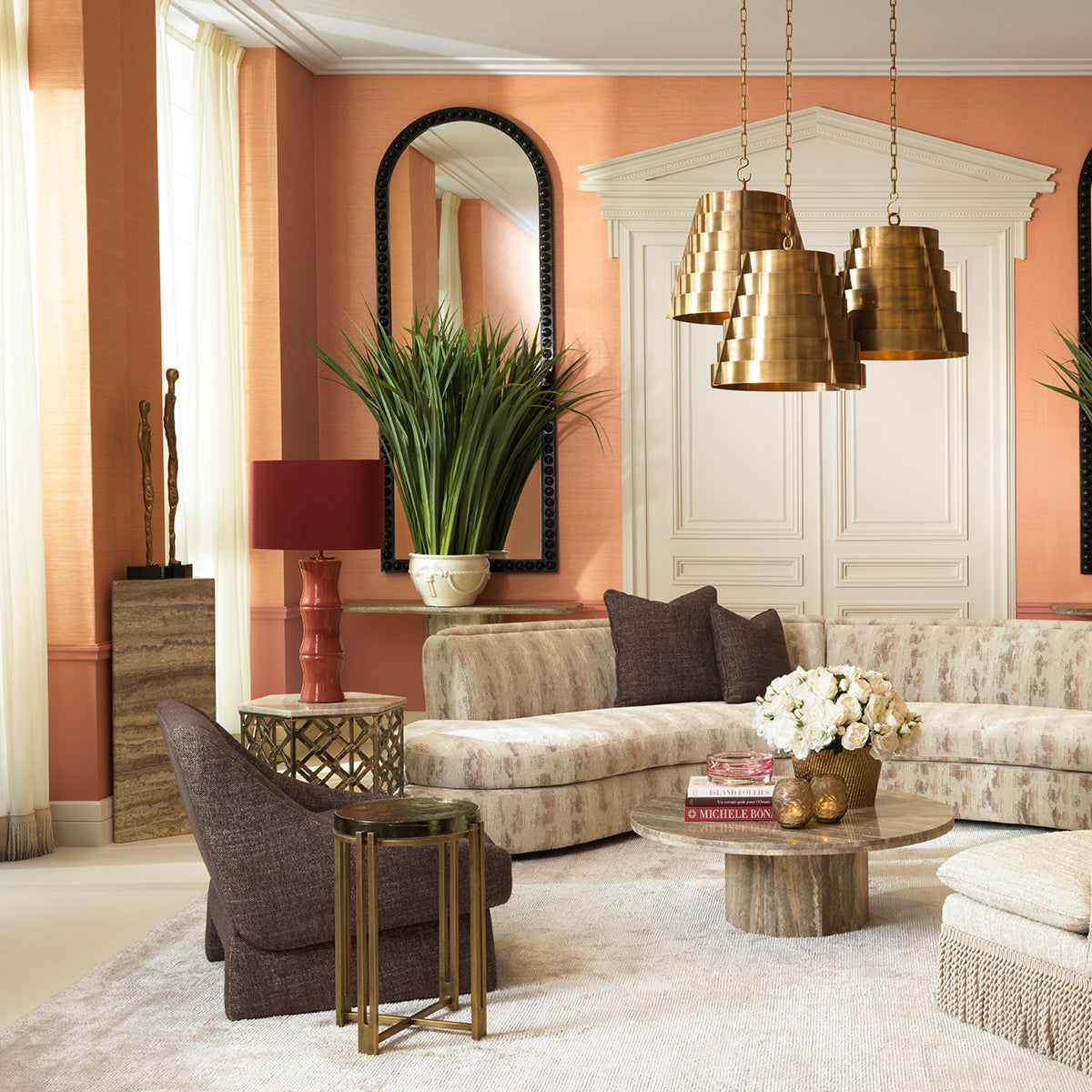 Silver Travertine Column Northbridge | Eichholtz Miami