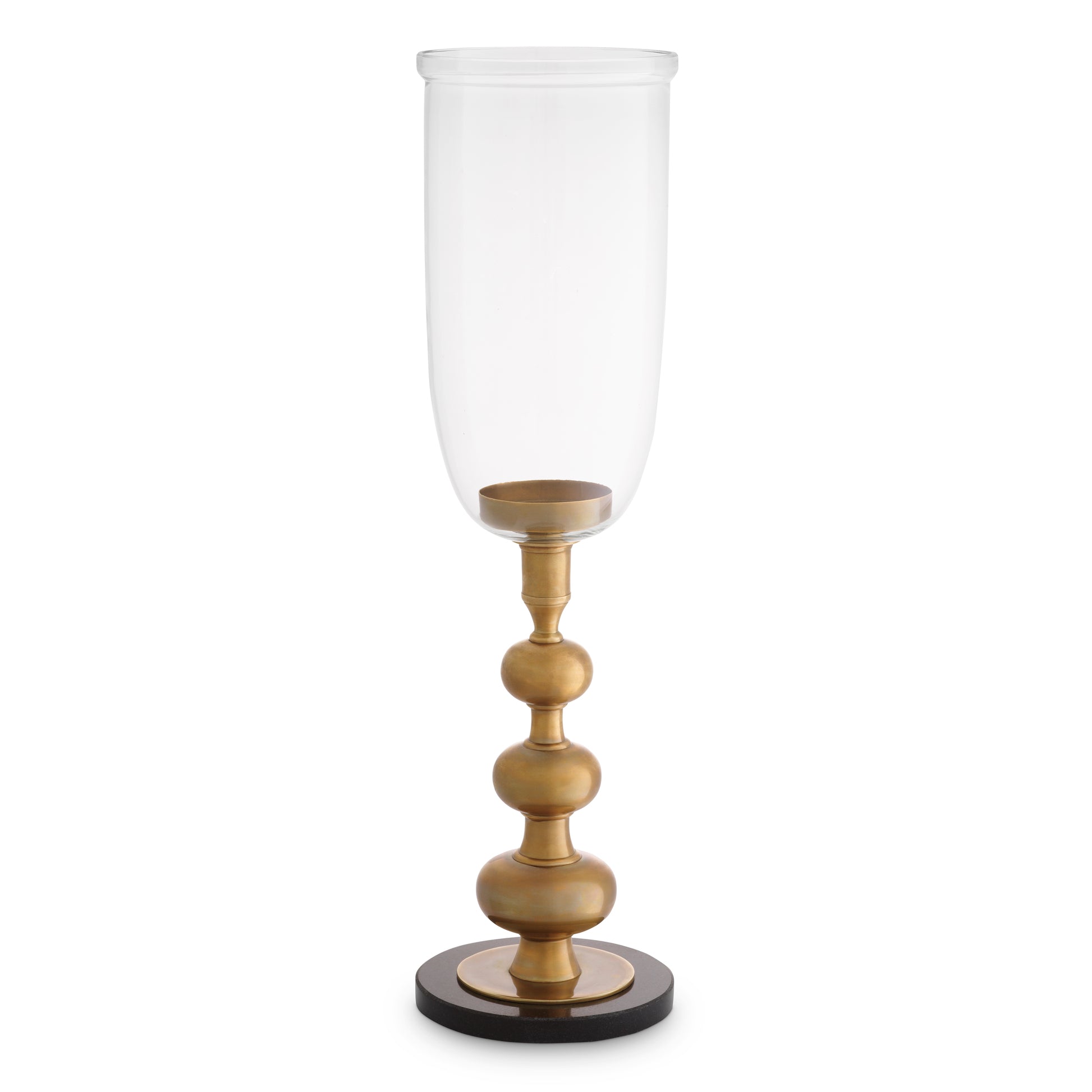 Clear Glass Pedestal Hurricane Ashbourne | Eichholtz Miami