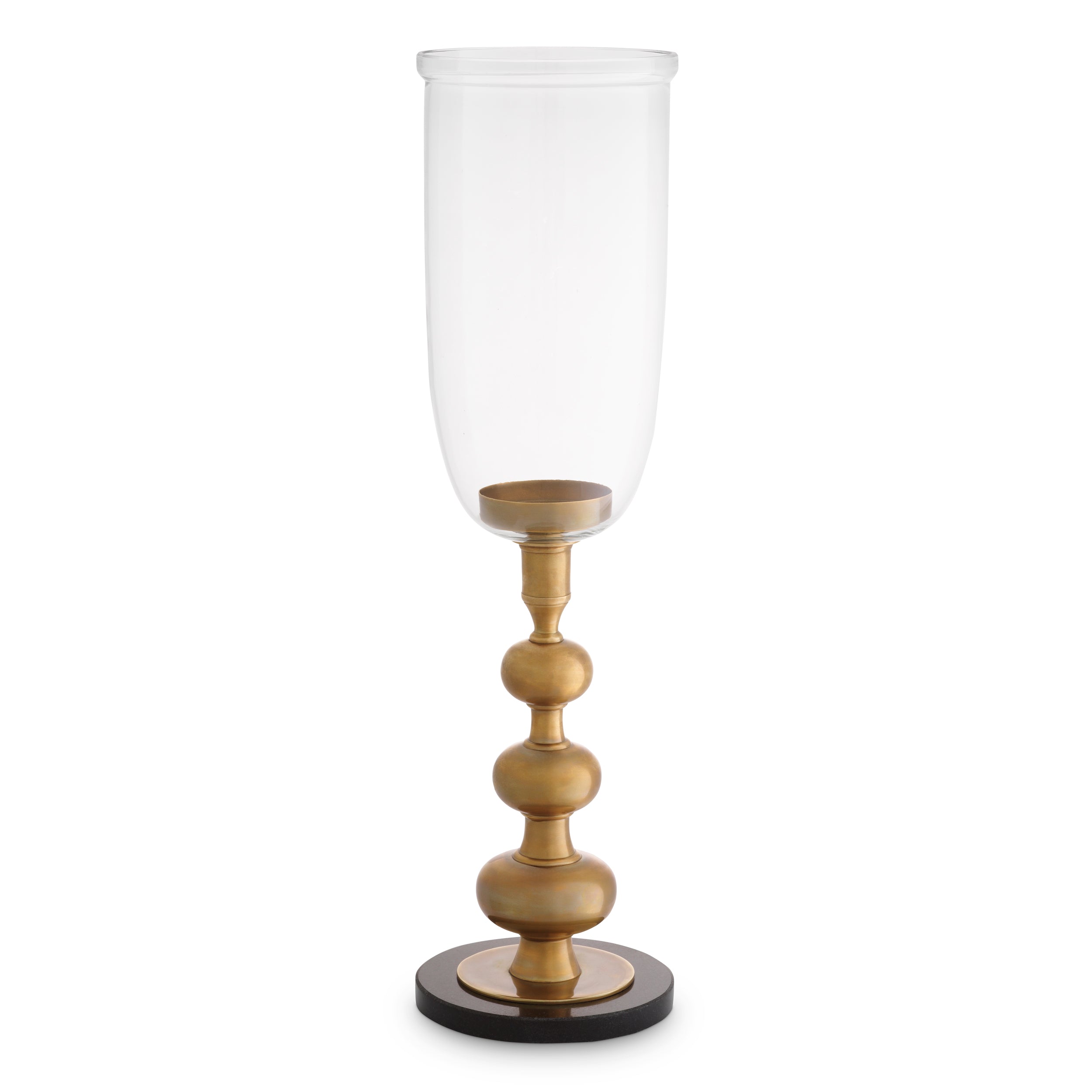 Clear Glass Pedestal Hurricane Ashbourne | Eichholtz Miami