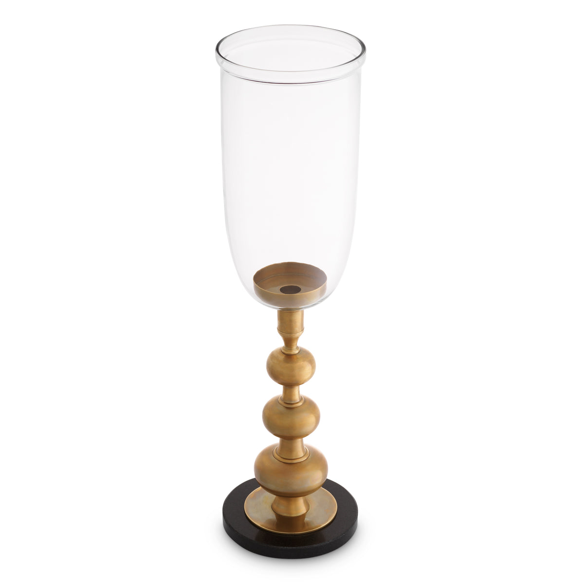 Clear Glass Pedestal Hurricane Ashbourne | Eichholtz Miami