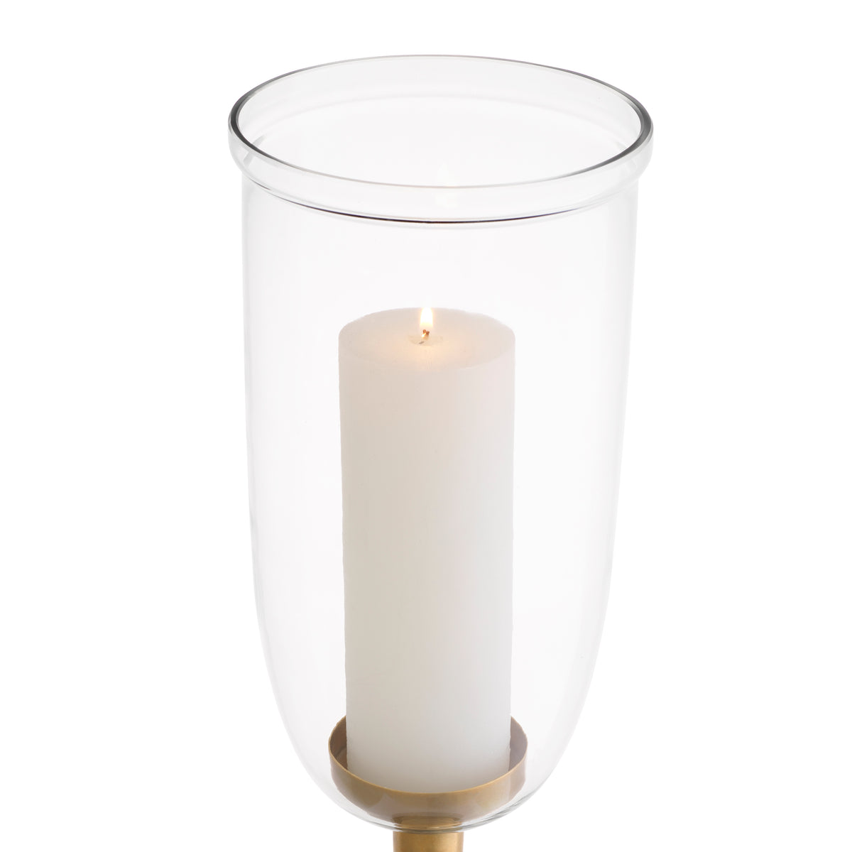 Clear Glass Pedestal Hurricane Ashbourne | Eichholtz Miami
