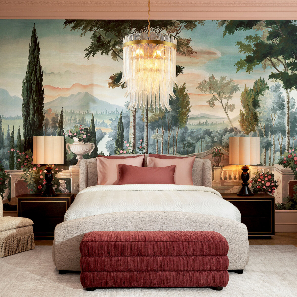 Hand-Cast Glass Chandelier Erika | Eichholtz Miami