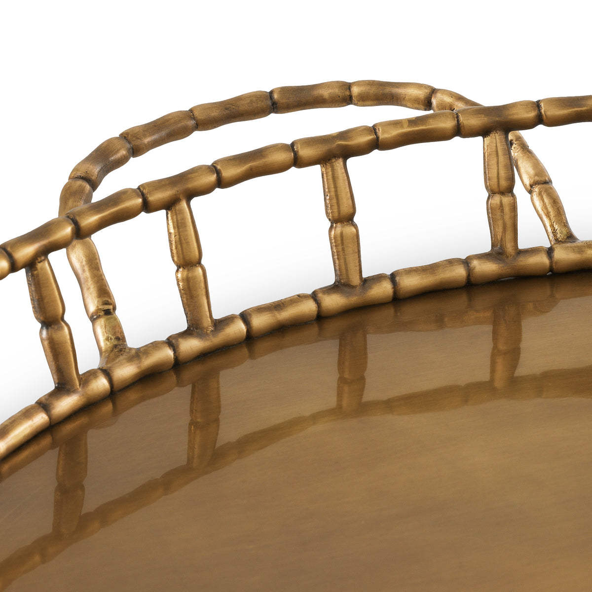 Round Vintage Brass Tray Fairgrove | Eichholtz Miami