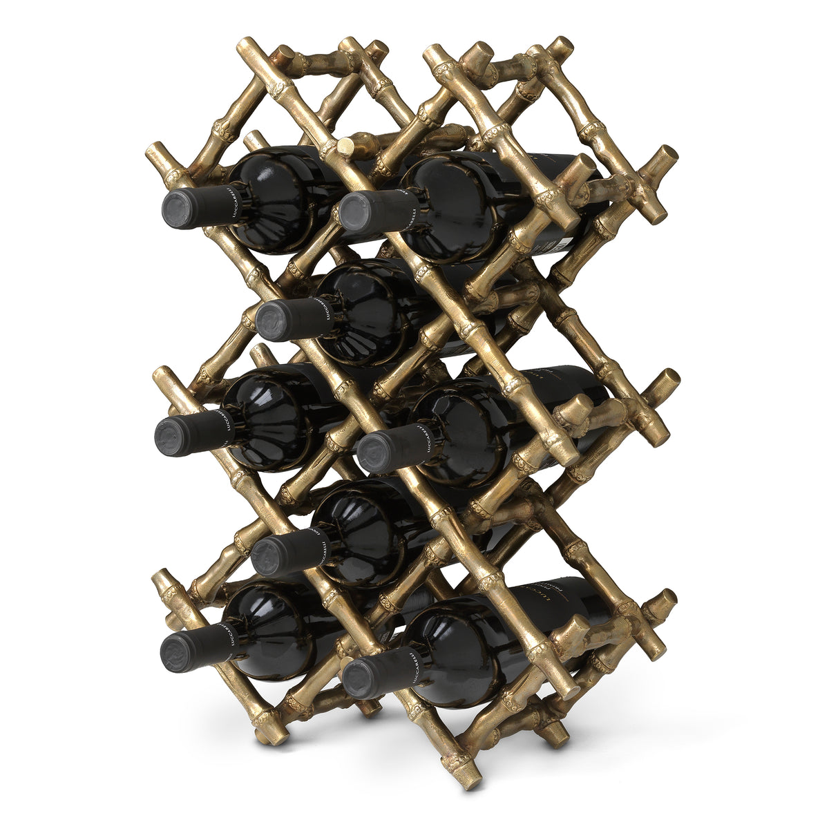 Vintage Brass Wine Rack Sassari | Eichholtz Miami