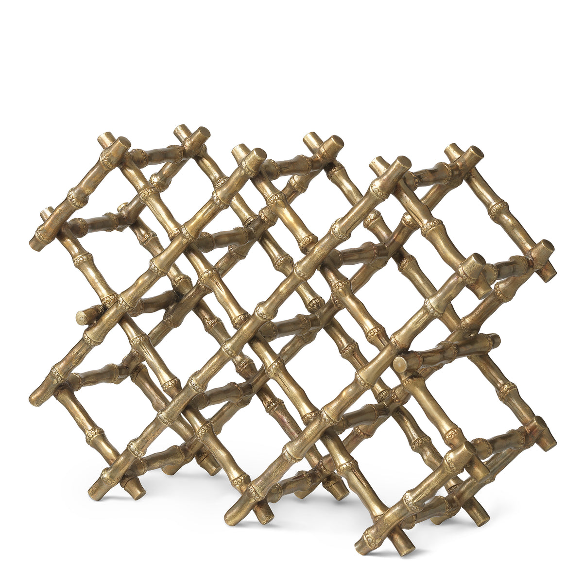 Vintage Brass Wine Rack Sassari | Eichholtz Miami