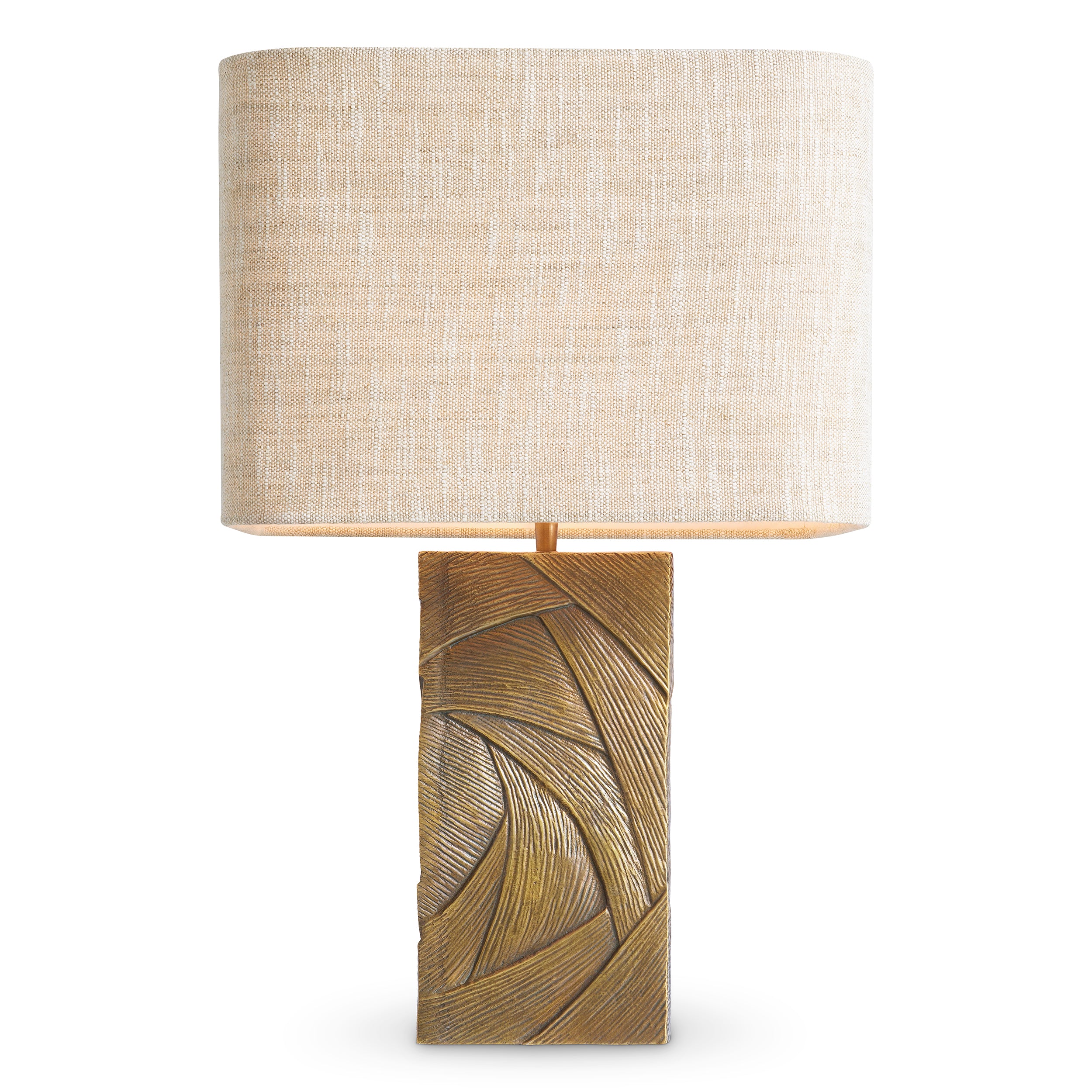 Patterned Vintage Brass Table Lamp Bandol | Eichholtz Miami