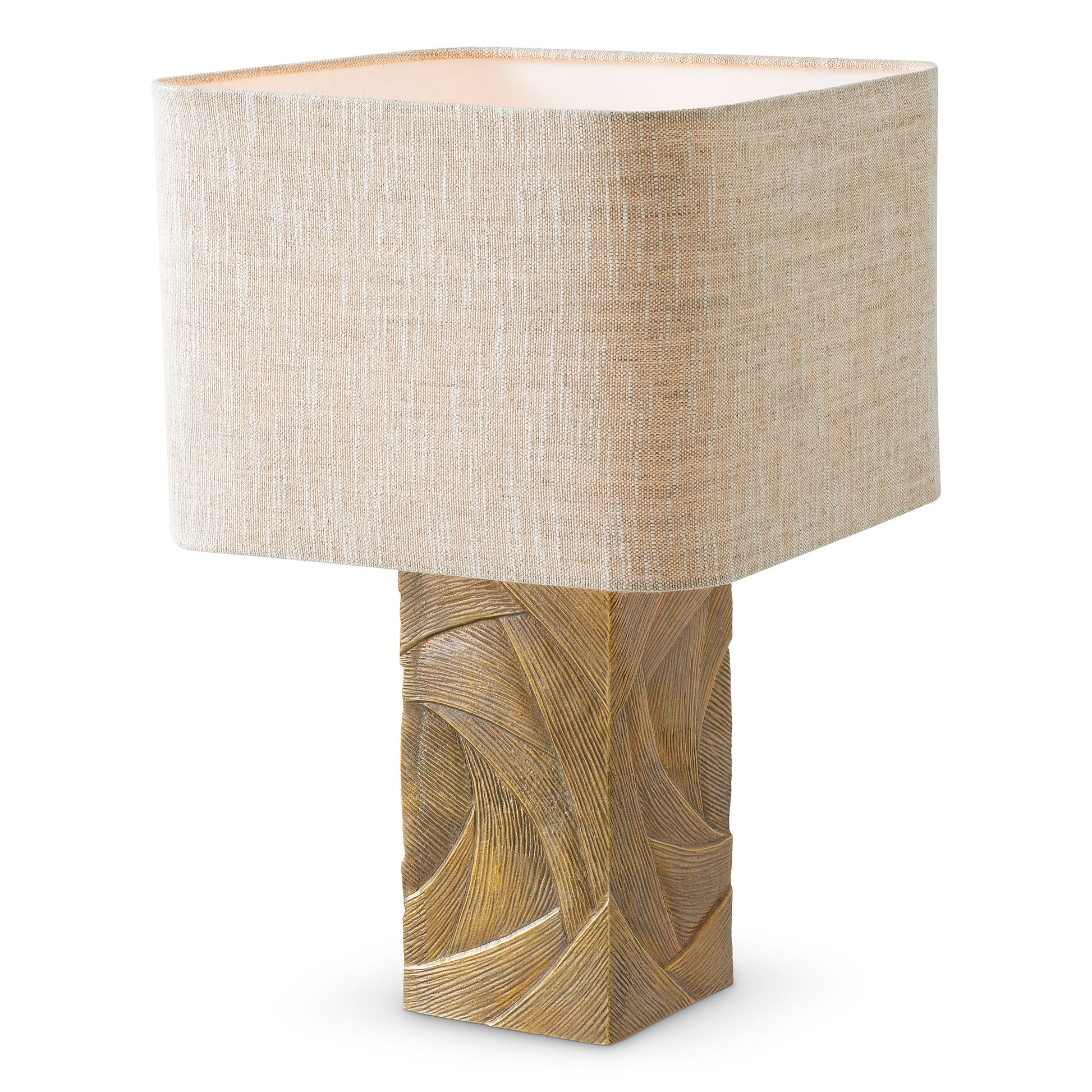 Patterned Vintage Brass Table Lamp Bandol | Eichholtz Miami
