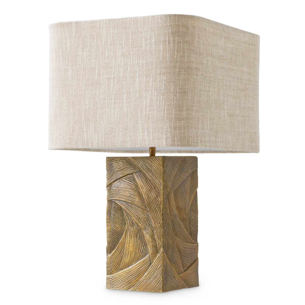 Patterned Vintage Brass Table Lamp Bandol | Eichholtz Miami