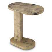 Cream Leather Side Table Manuel | Eichholtz Miami