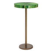 Straw Marquetry Pedestal Side Table Albany | Eichholtz Miami