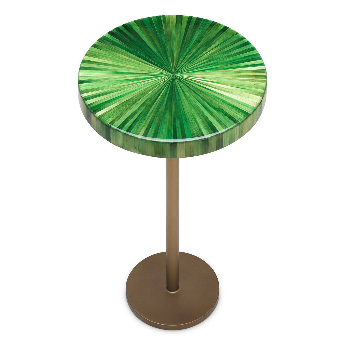 Straw Marquetry Pedestal Side Table Albany | Eichholtz Miami