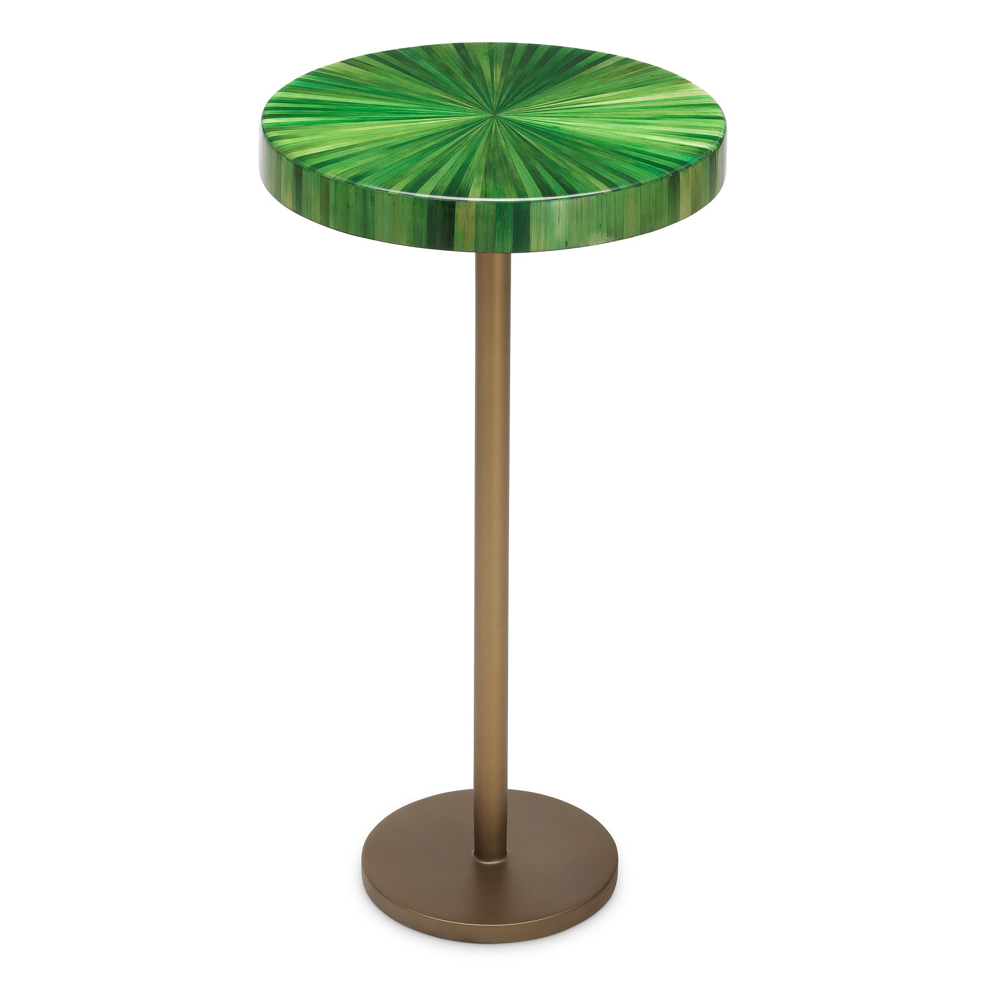 Straw Marquetry Pedestal Side Table Albany | Eichholtz Miami
