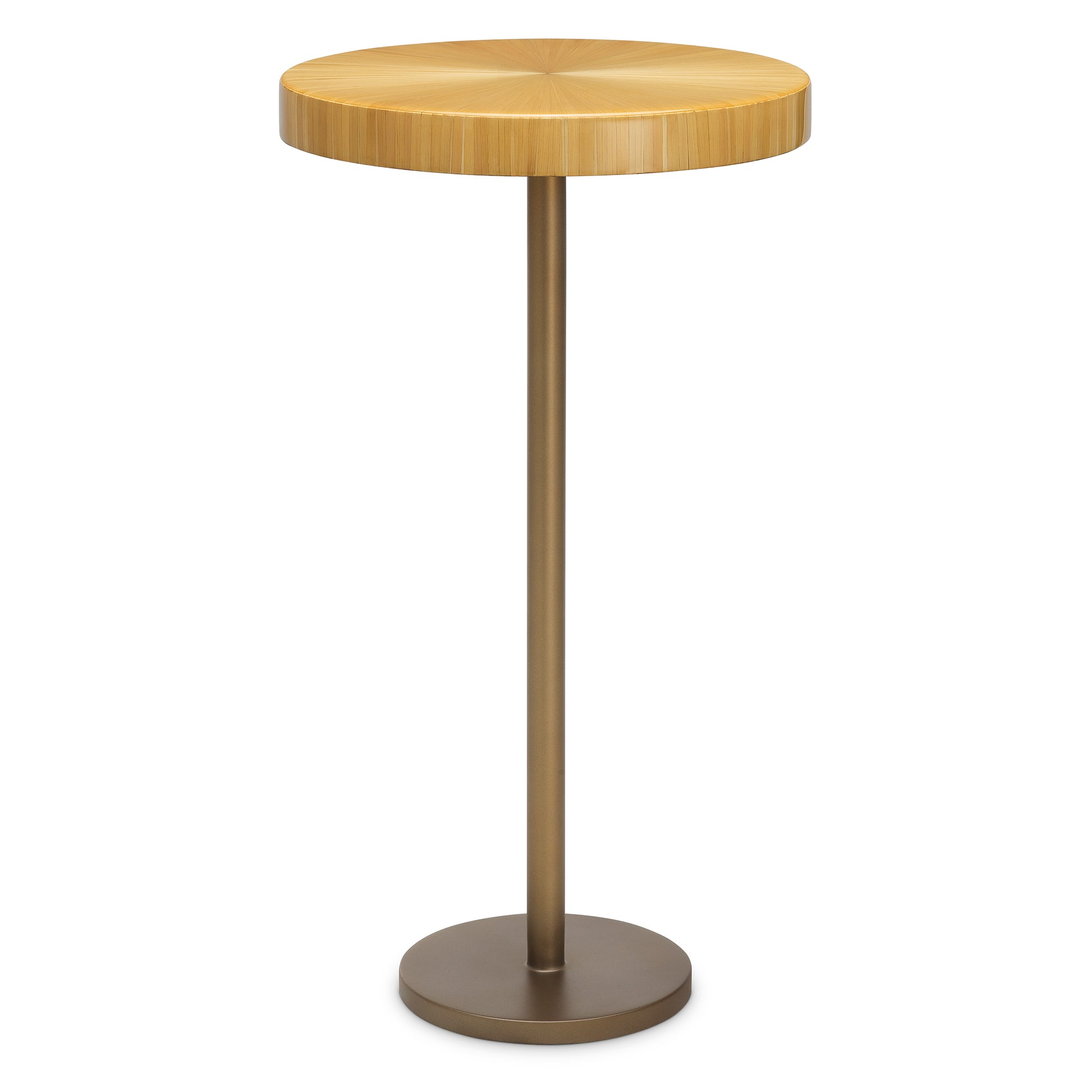 Straw Marquetry Pedestal Side Table Albany | Eichholtz Miami