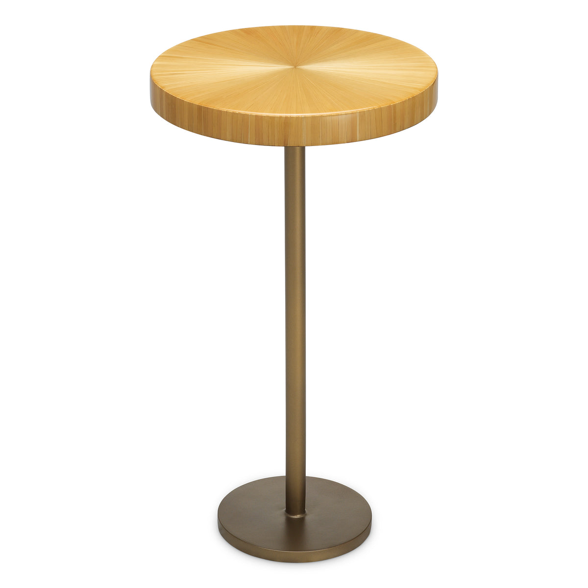 Straw Marquetry Pedestal Side Table Albany | Eichholtz Miami
